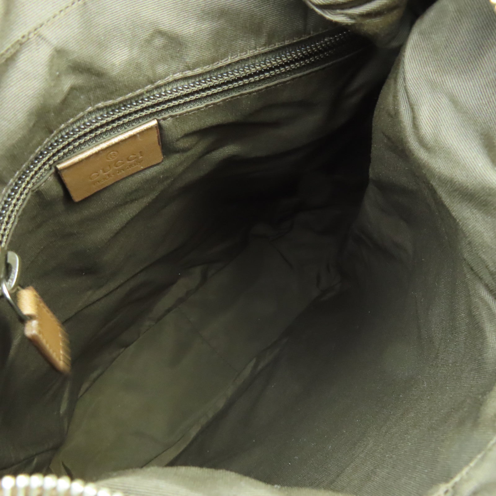 GUCCI 帆布Shoulder Bag銀扣肩背袋啡色