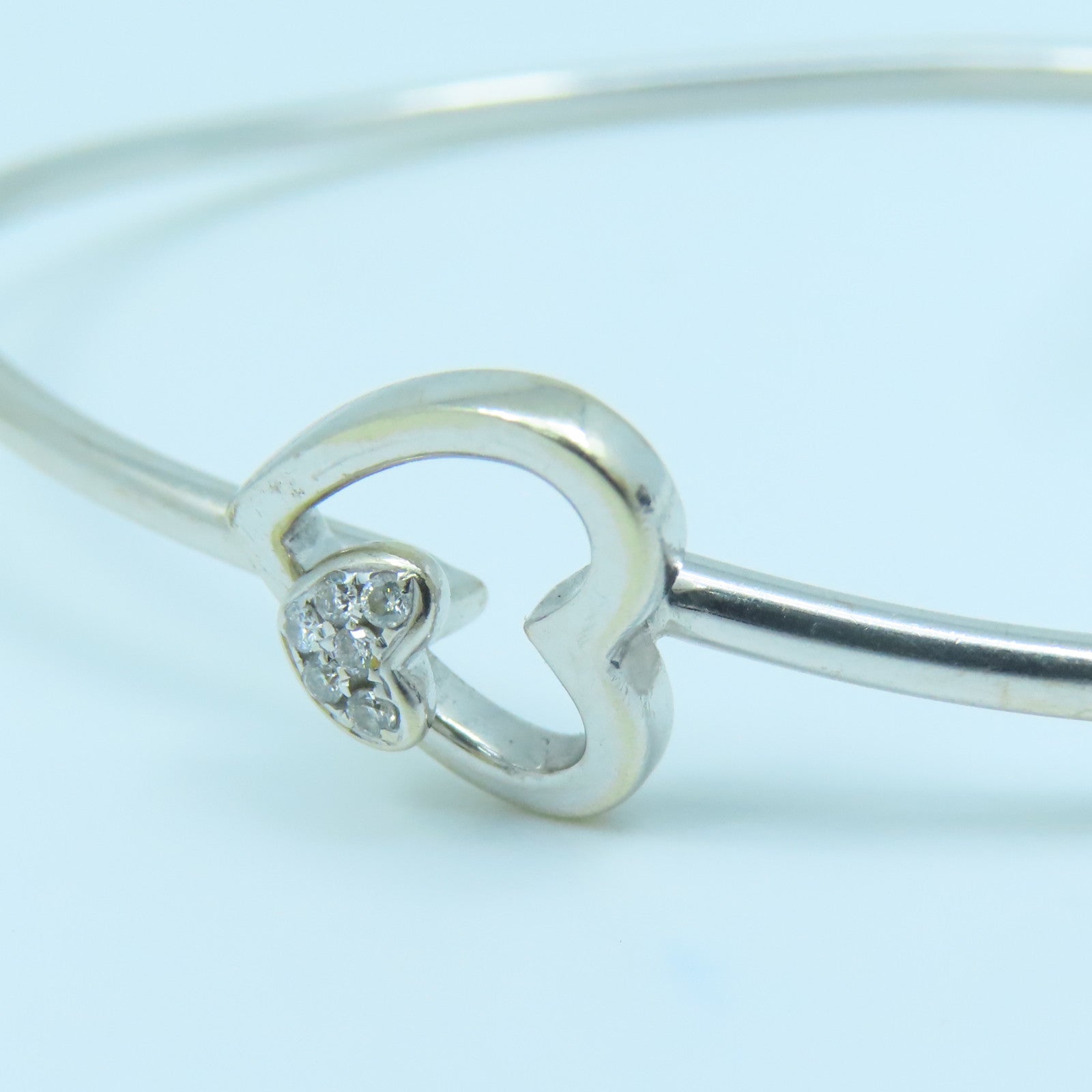 JEWELRY 18K白金Diamond Bangle 0.032ct手鐲銀色