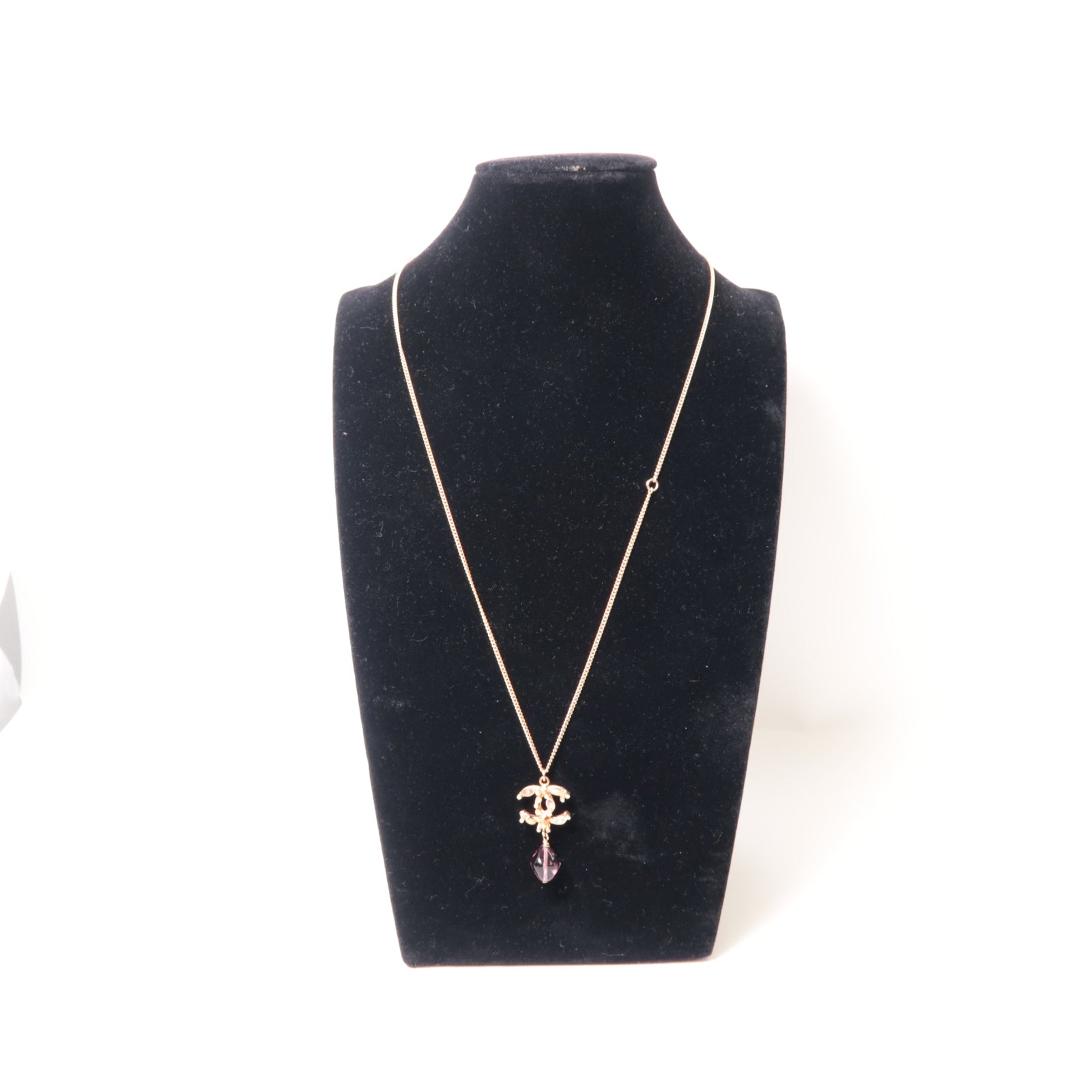 CHANEL PVC/金屬Necklace項鍊粉紅色/紫色/金色