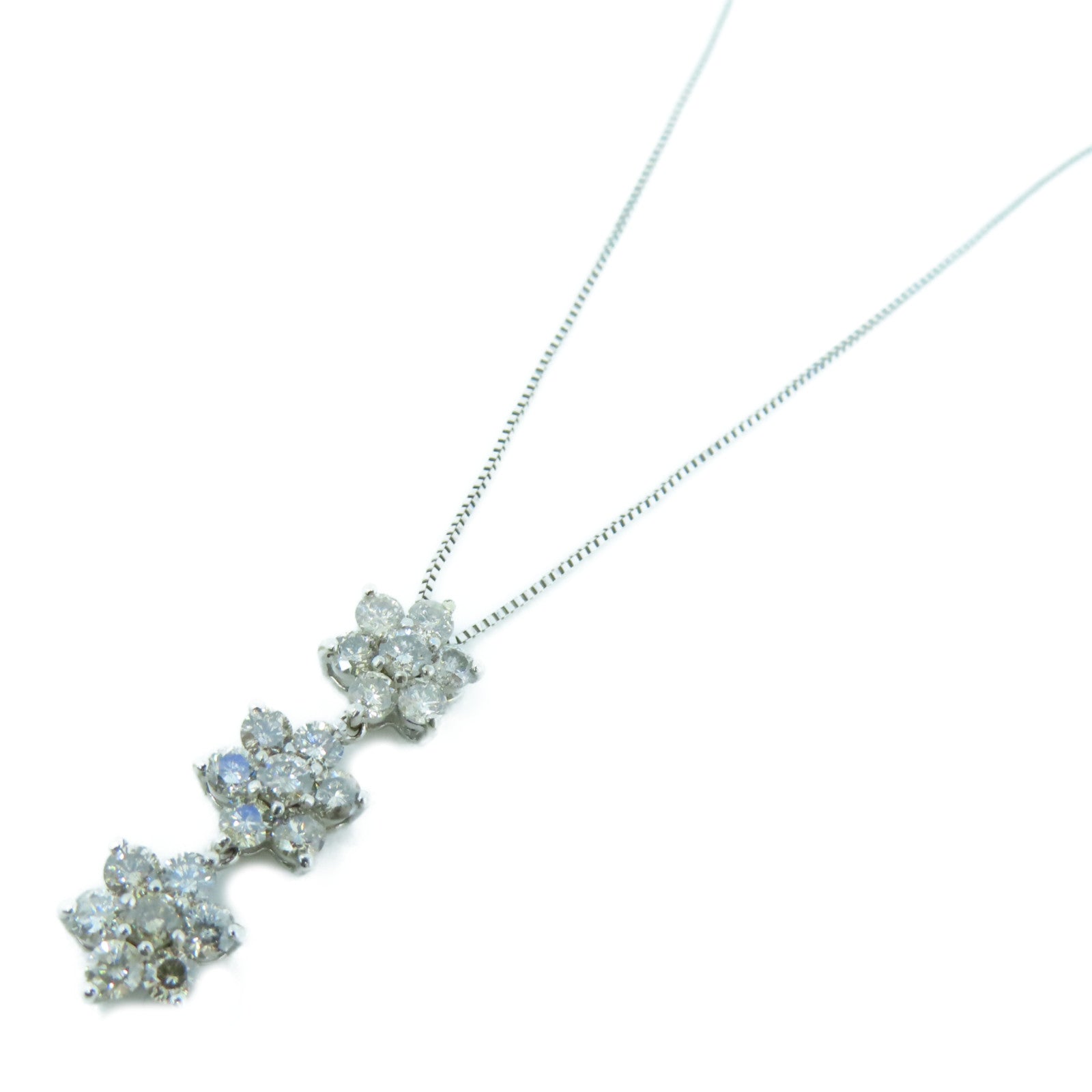 JEWELRY 14K White Gold Diamond Necklace Diamond Necklace