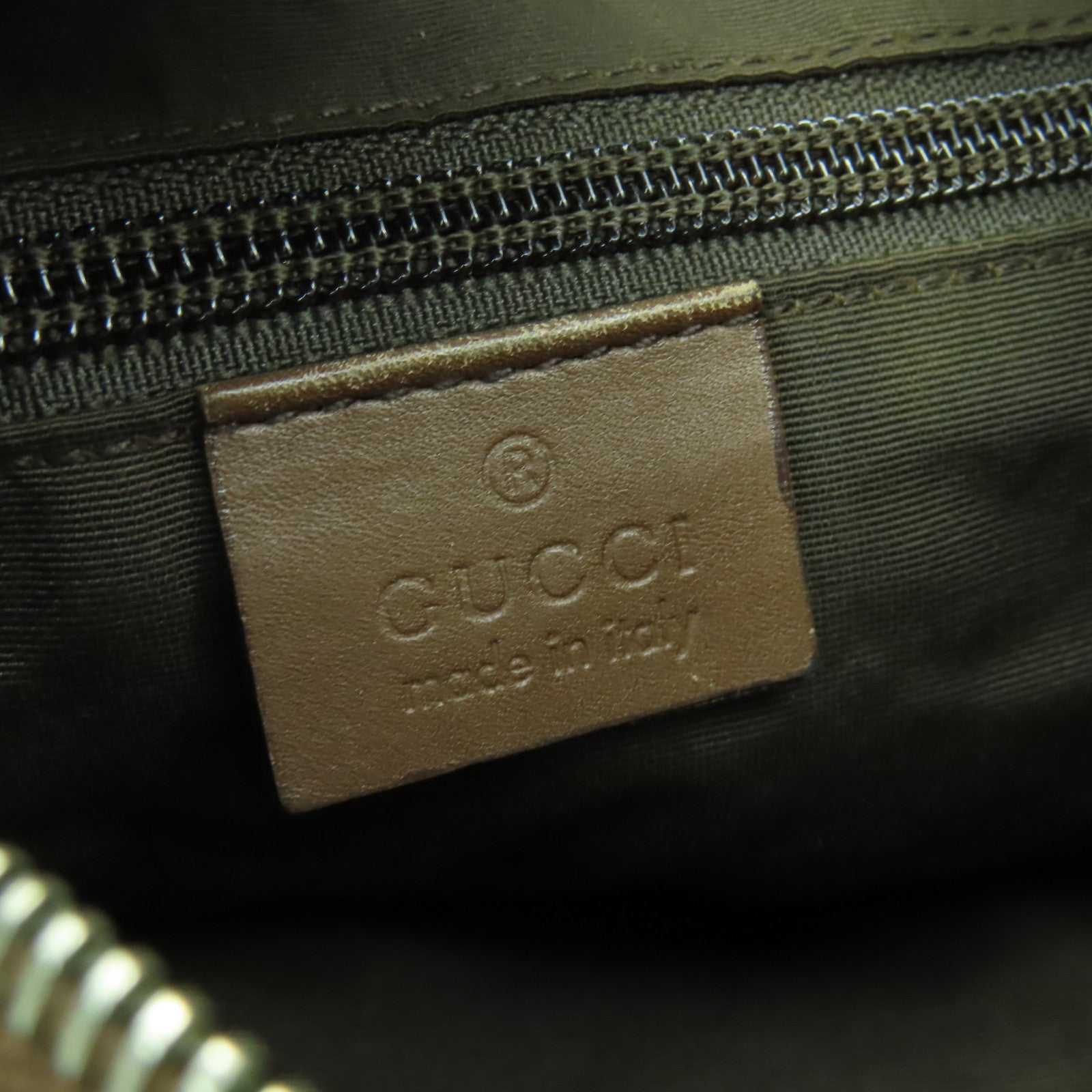 GUCCI 帆布Shoulder Bag銀扣肩背袋啡色