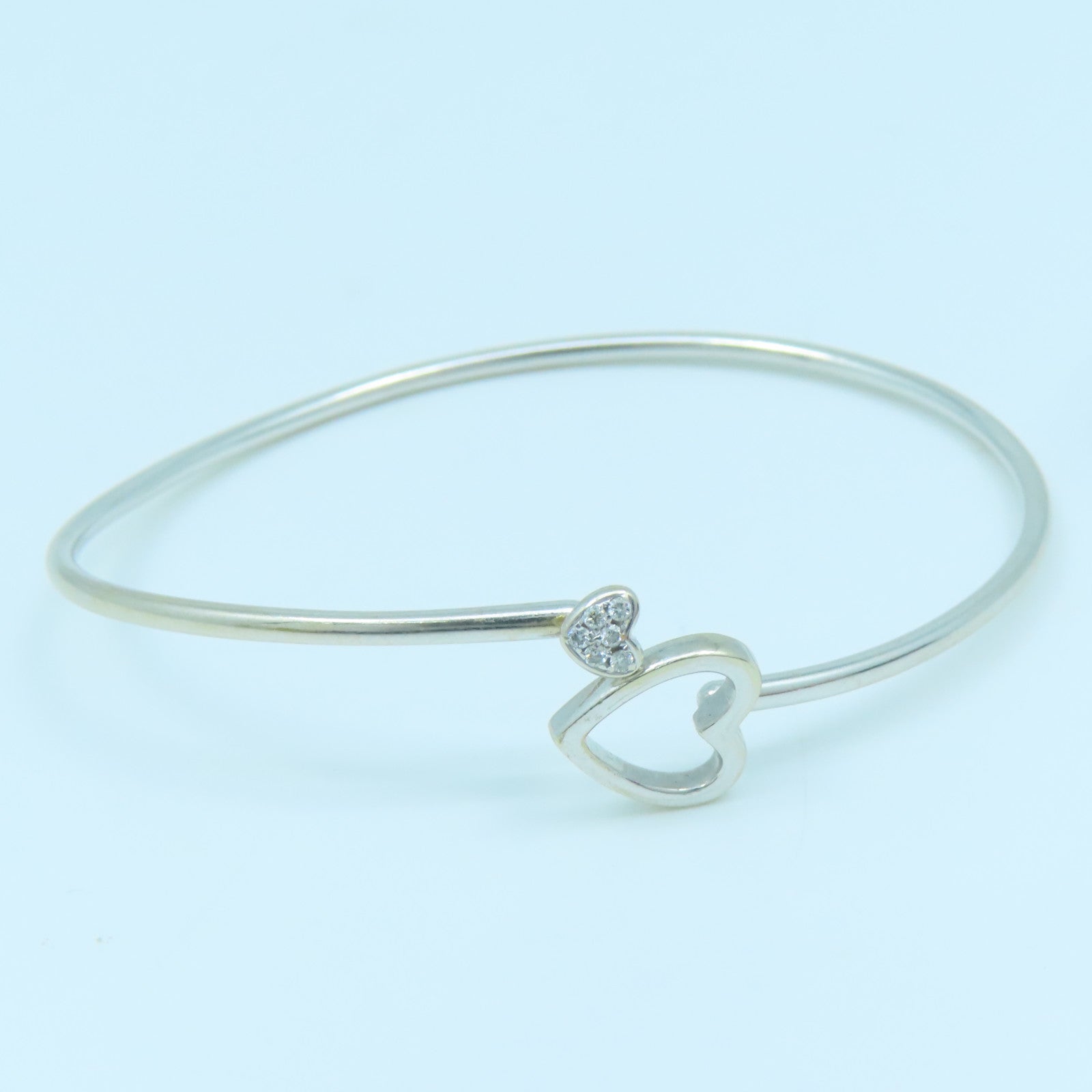 JEWELRY 18K白金Diamond Bangle 0.032ct手鐲銀色