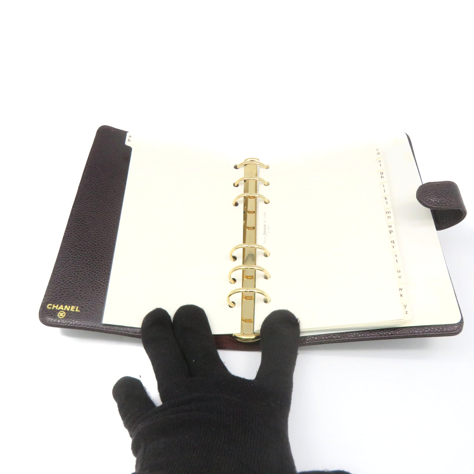 CHANEL 【激減優惠】Caviar皮革Agende Journal BooK金扣記事簿啡色