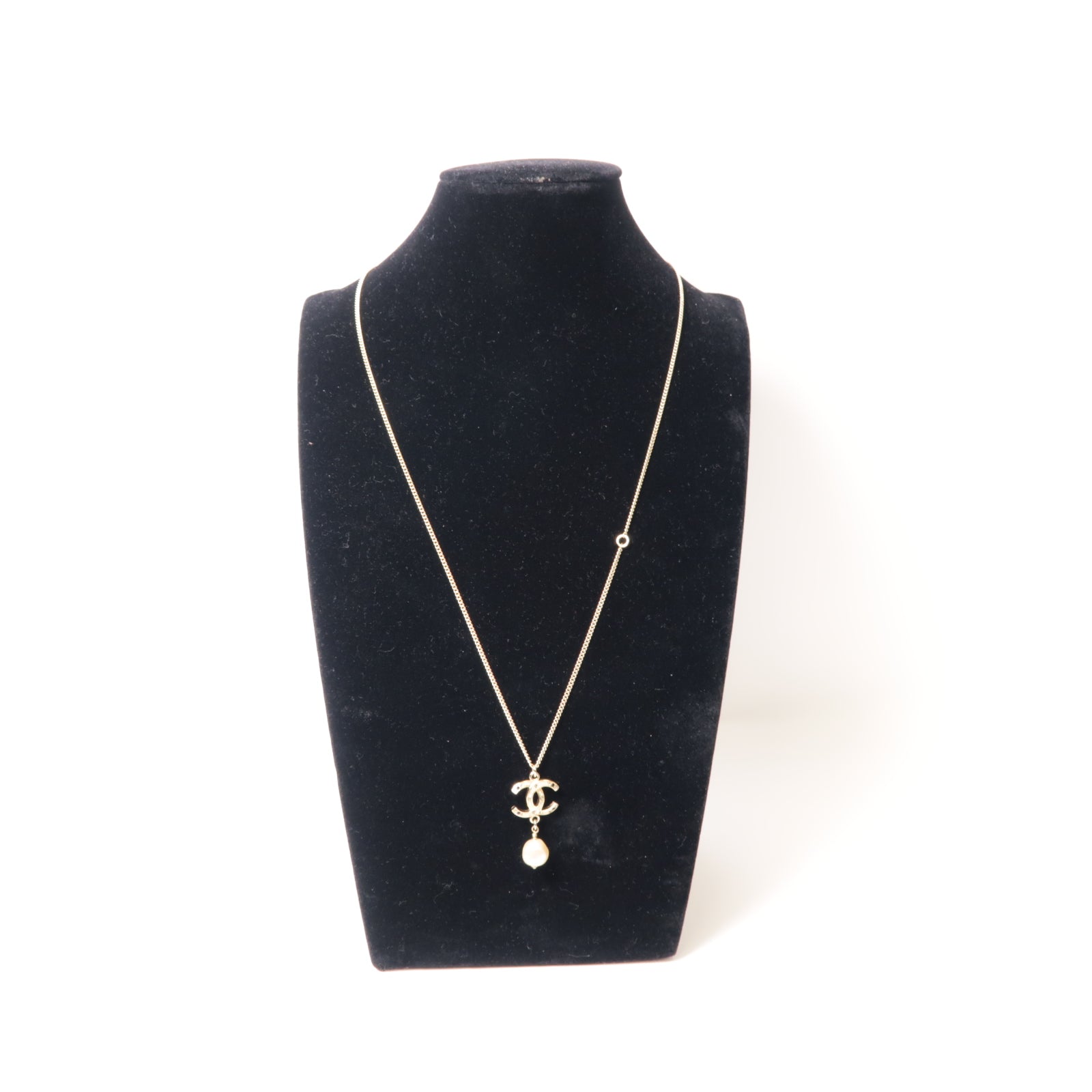 CHANEL PVC/金屬Necklace項鍊白色/金色