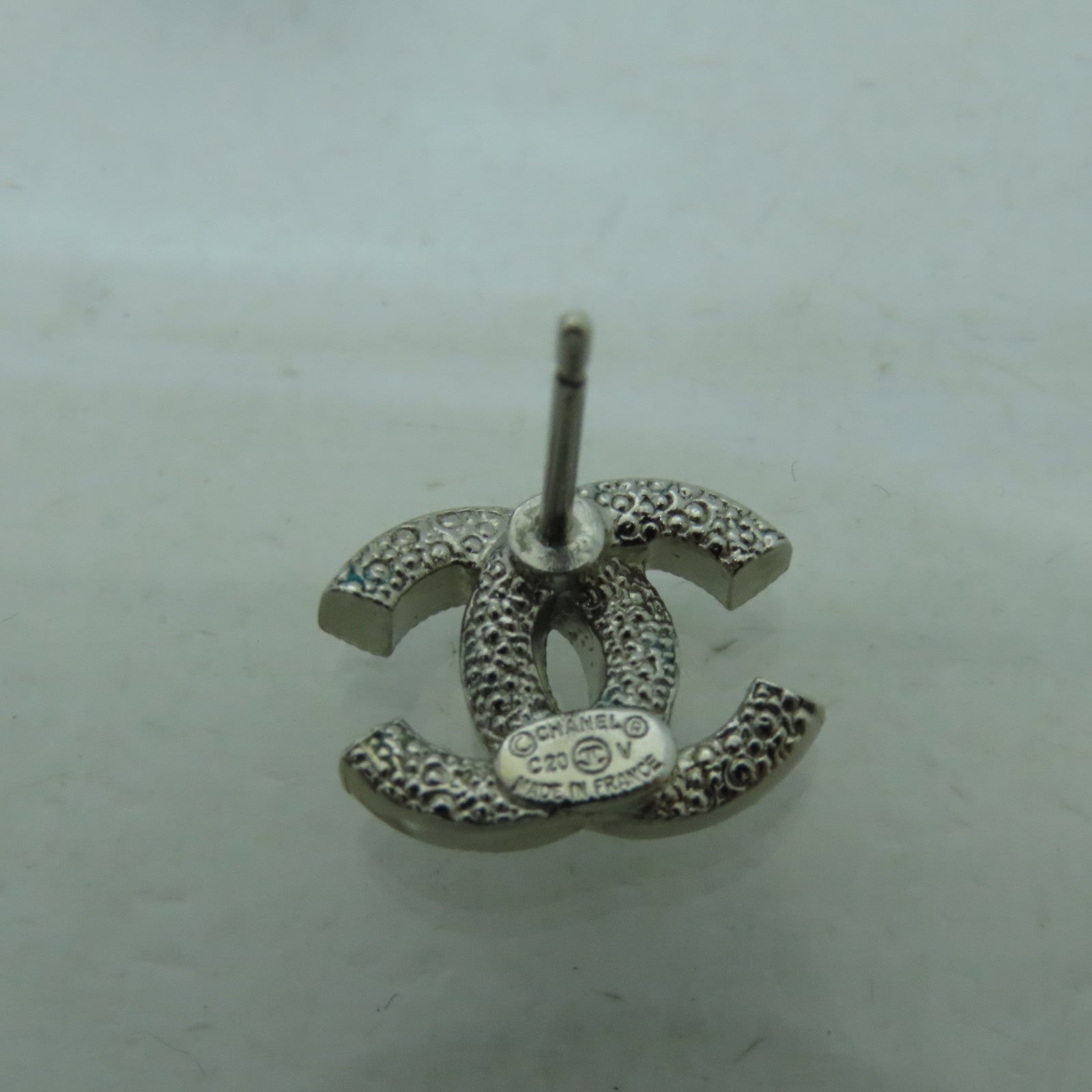 CHANEL 金屬Earrings銀扣耳環銀色