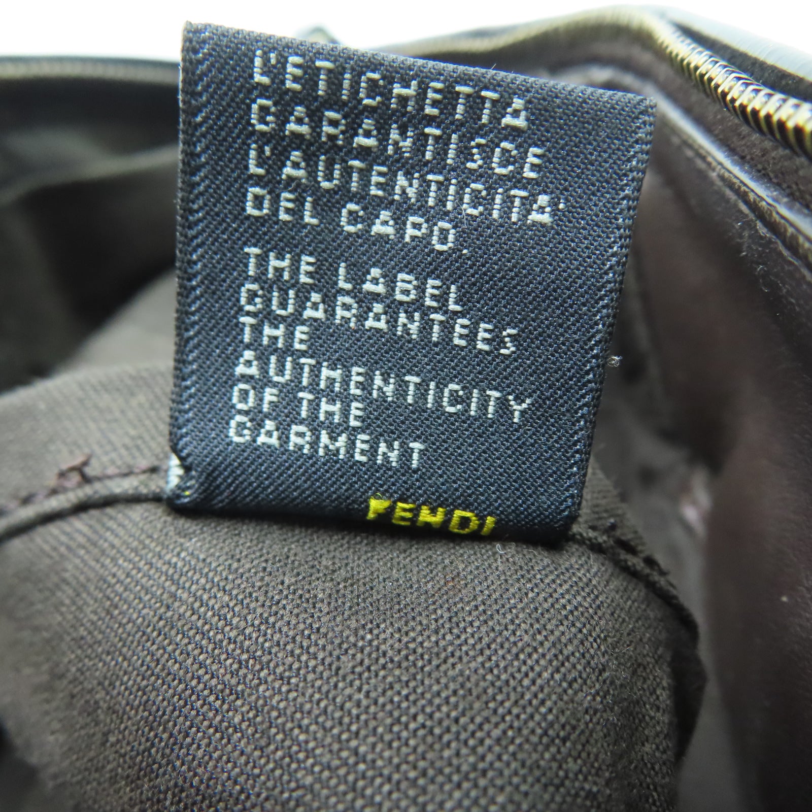 FENDI 帆布Tote Bag銀扣手挽袋棕色