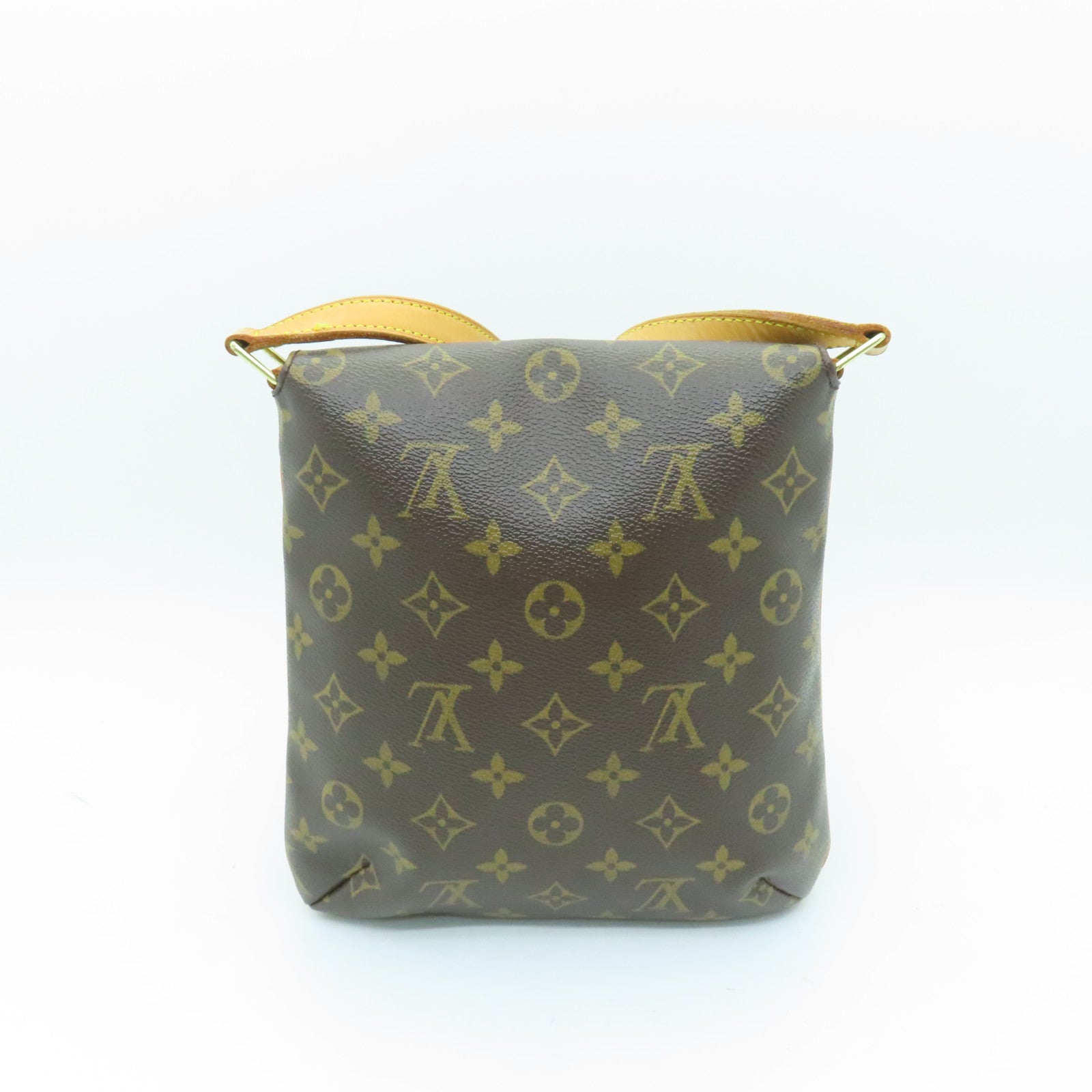 LOUIS VUITTON Monogram Musette Salsa金扣肩背袋棕色