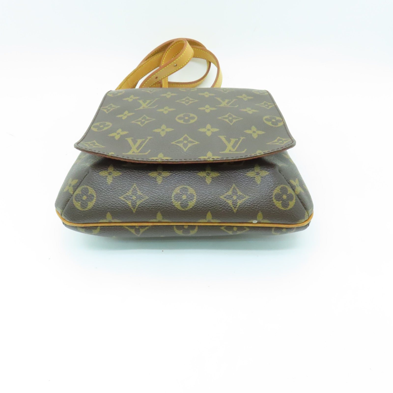 LOUIS VUITTON Monogram Musette Salsa金扣肩背袋棕色