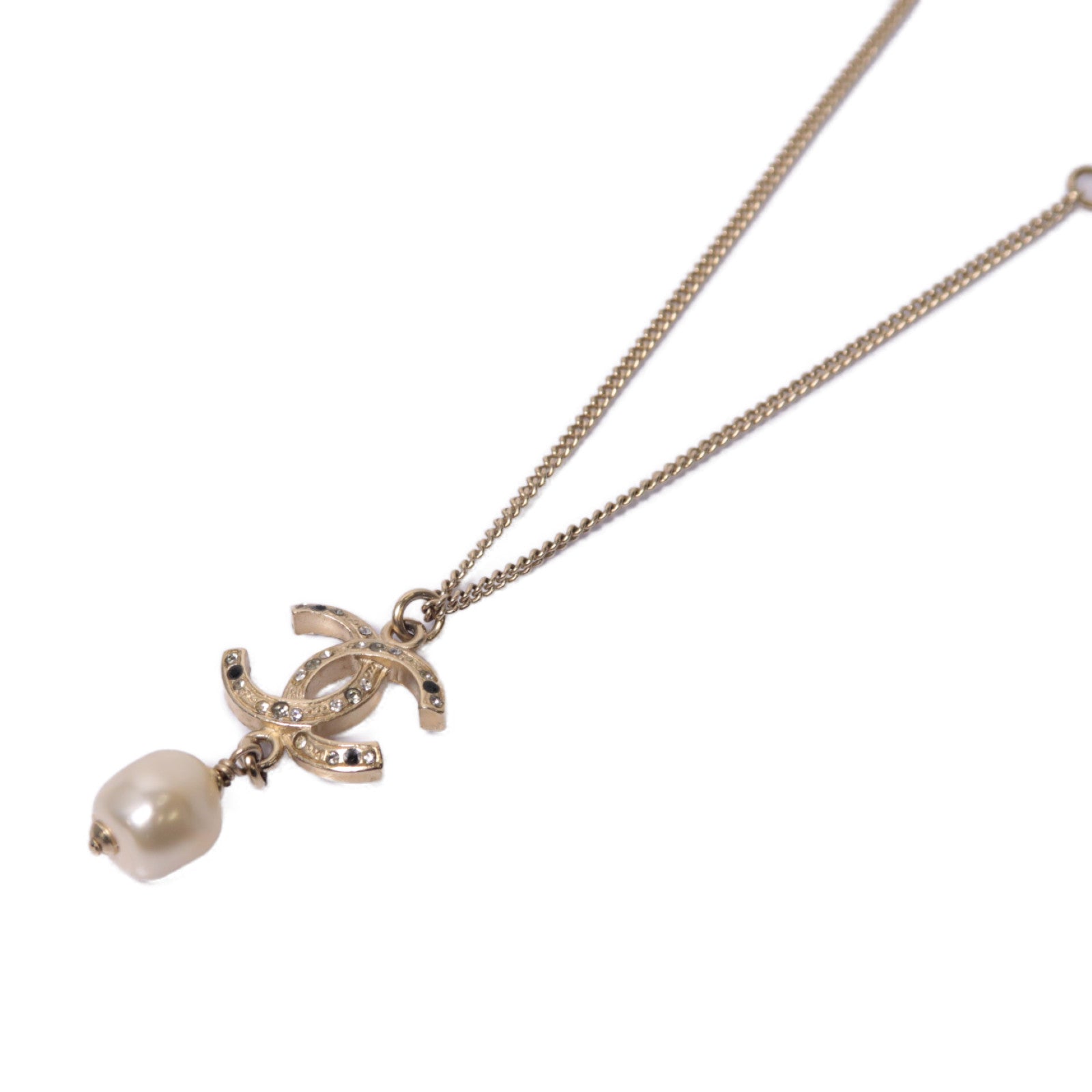 CHANEL PVC/金屬Necklace項鍊白色/金色