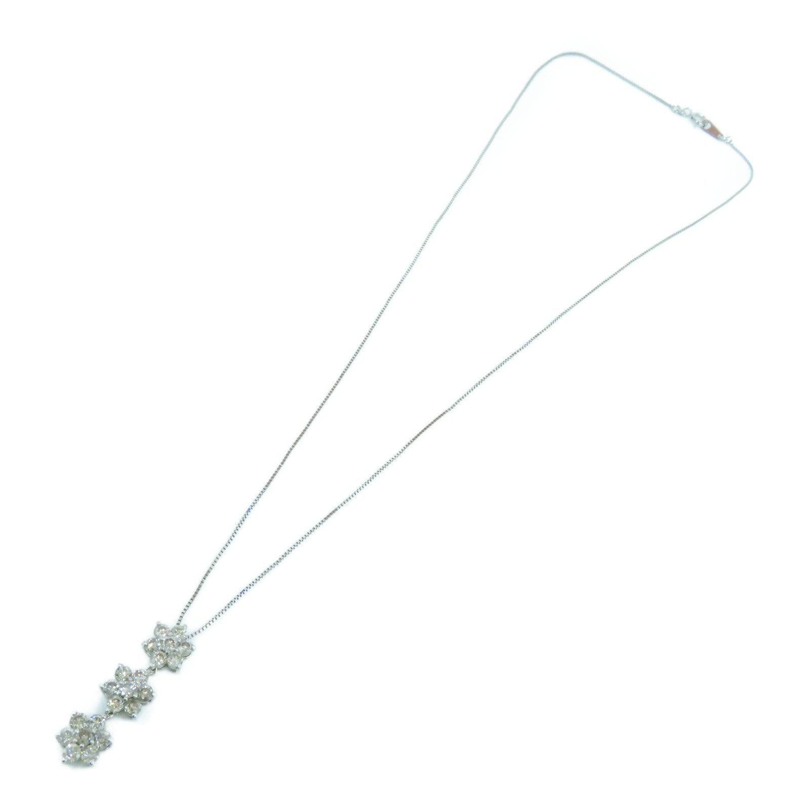 JEWELRY 14K White Gold Diamond Necklace Diamond Necklace