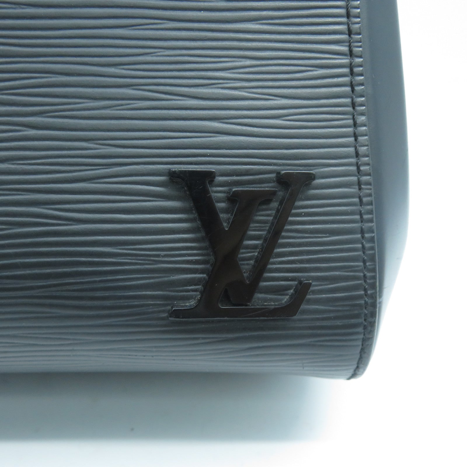 LOUIS VUITTON Epi Cluny BB銀扣手挽肩背兩用袋黑色