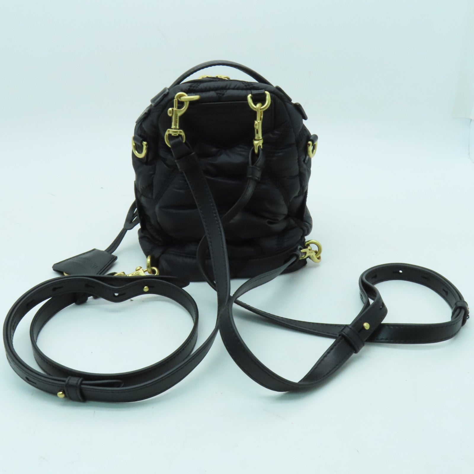 MOSCHINO 帆布Backpack金扣背包黑色