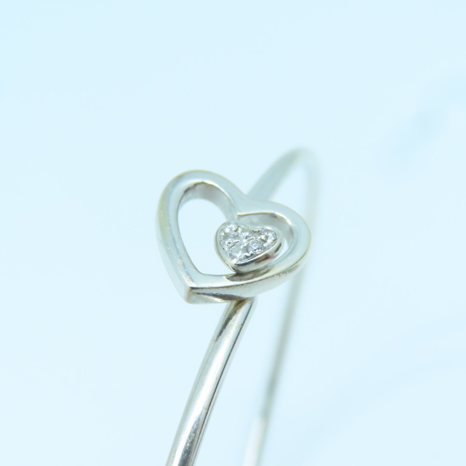 JEWELRY 18K白金Diamond Bangle 0.032ct手鐲銀色