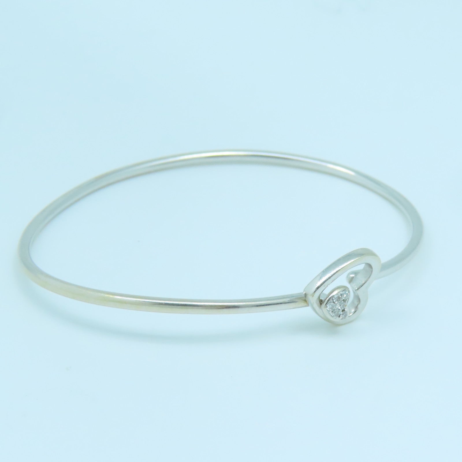 JEWELRY 18K白金Diamond Bangle 0.032ct手鐲銀色