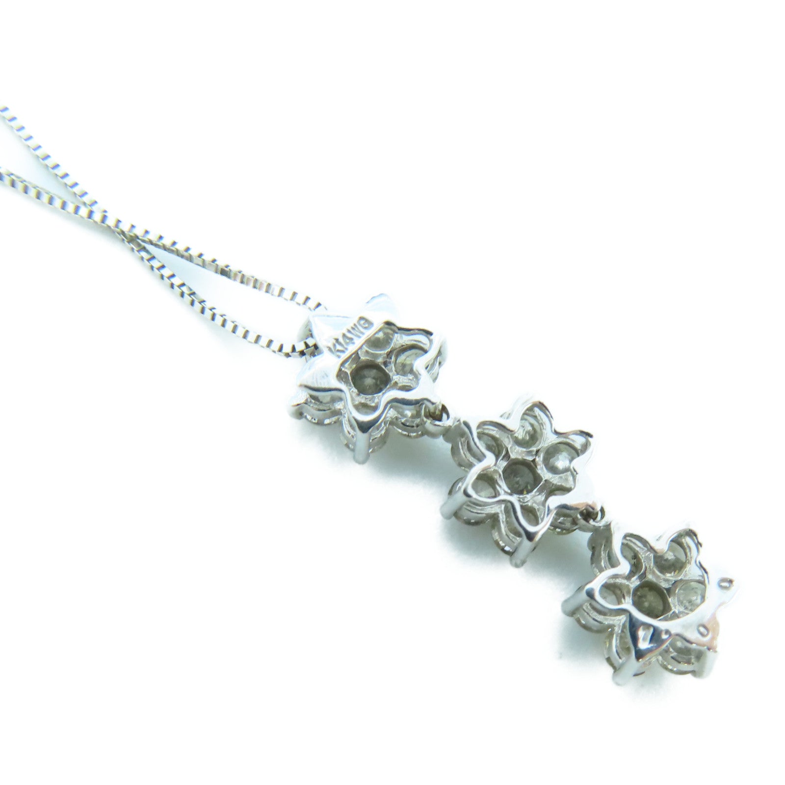 JEWELRY 14K White Gold Diamond Necklace Diamond Necklace