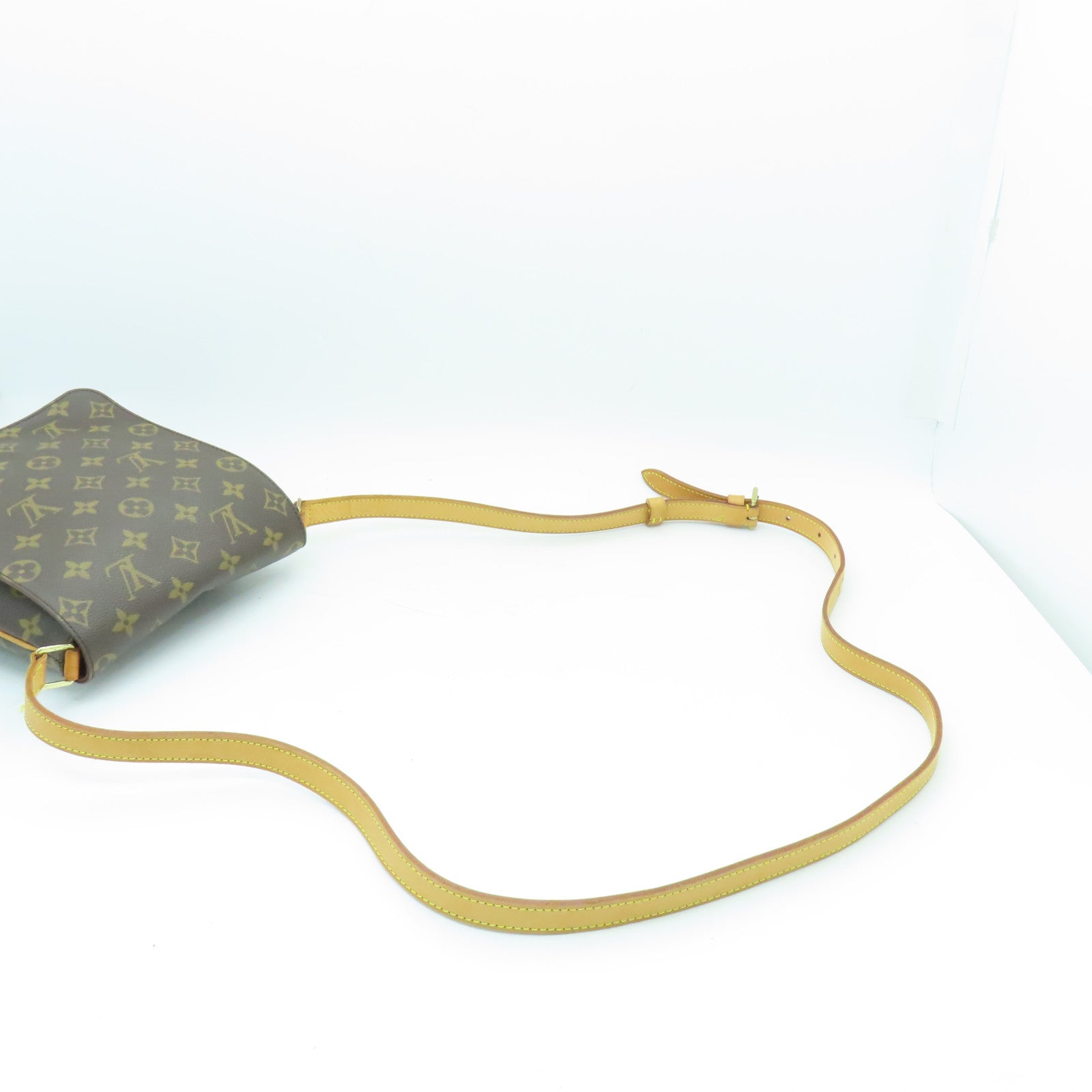 LOUIS VUITTON Monogram Musette Salsa金扣肩背袋棕色