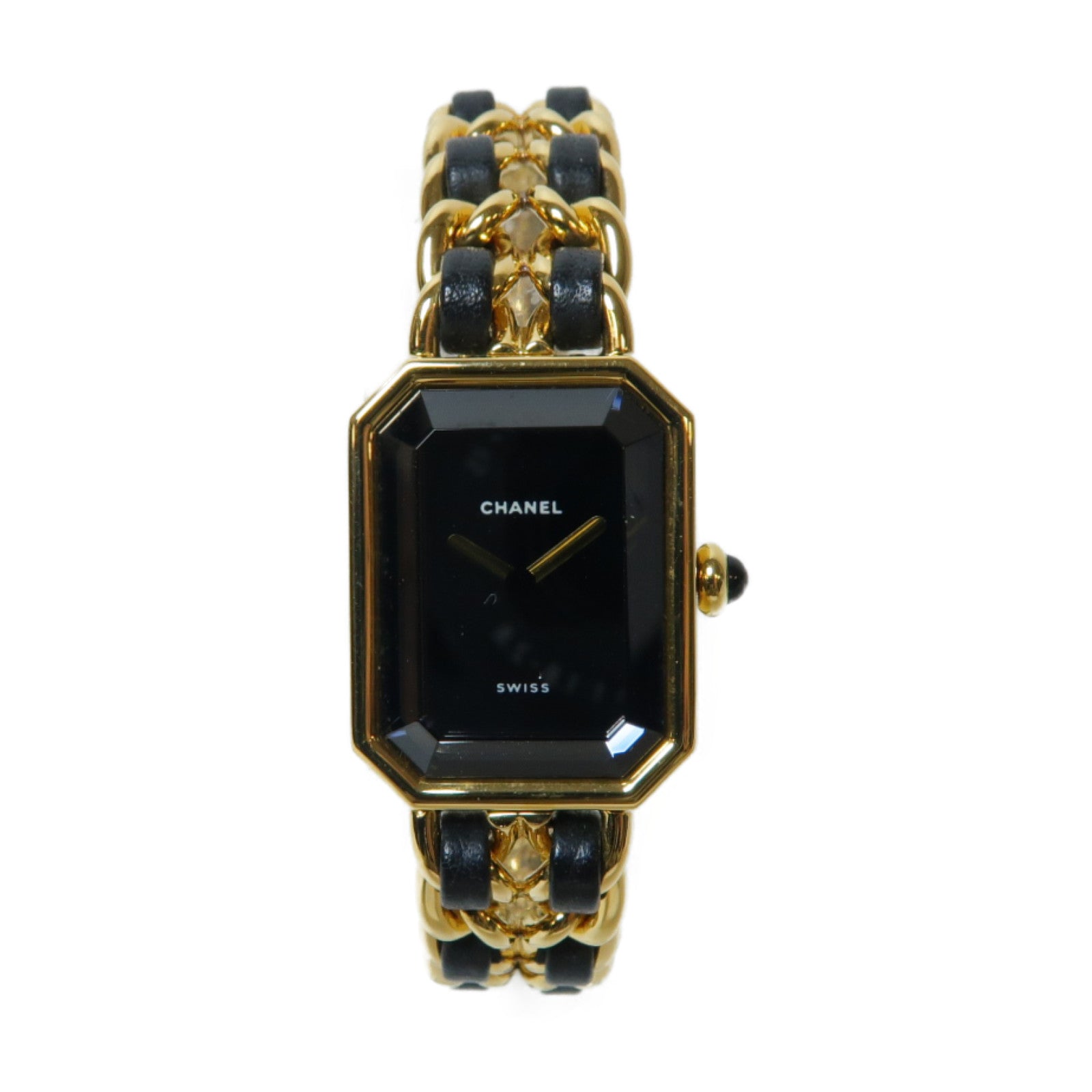 CHANEL Premiere M鍍金手錶石英機芯黑色