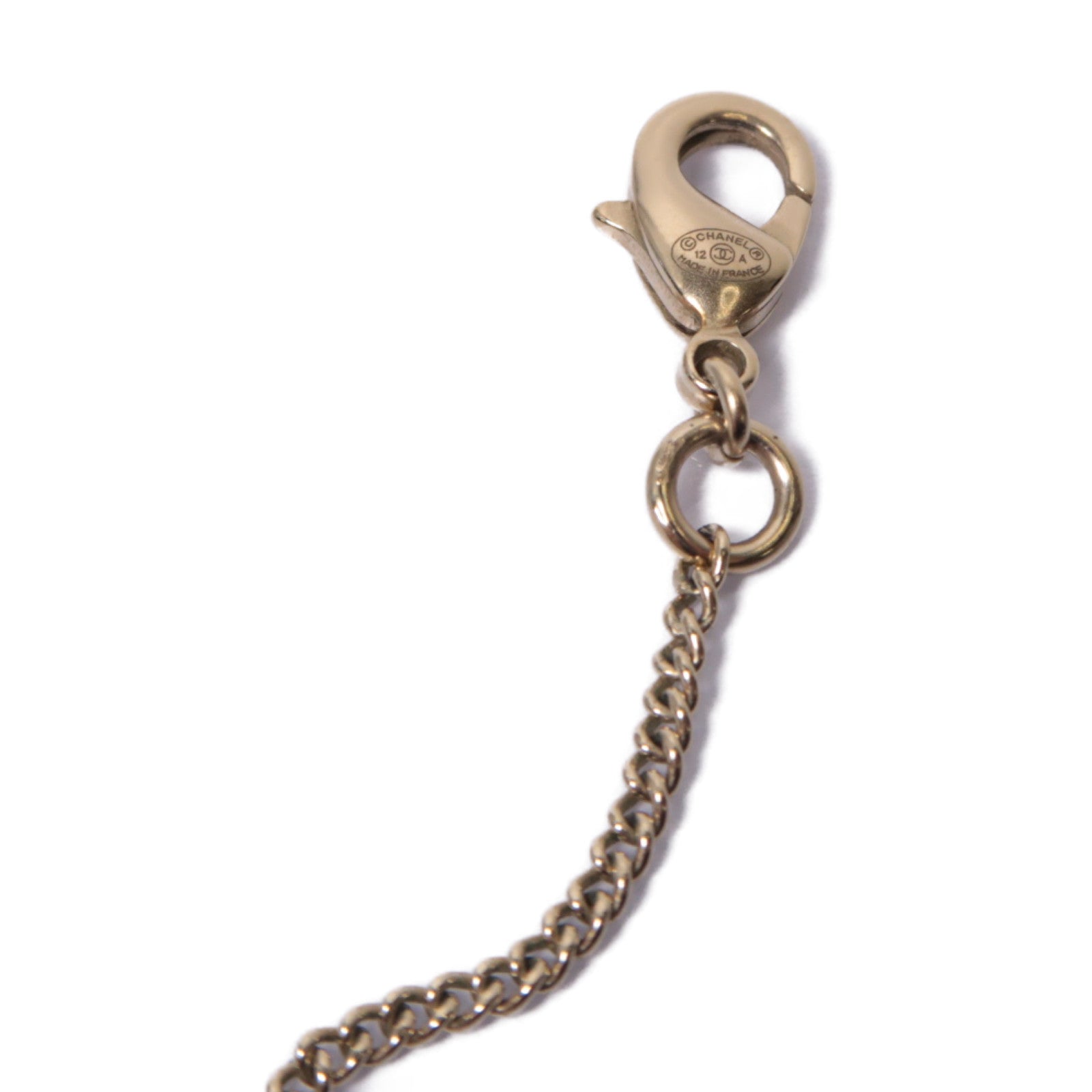CHANEL PVC/金屬Necklace項鍊白色/金色
