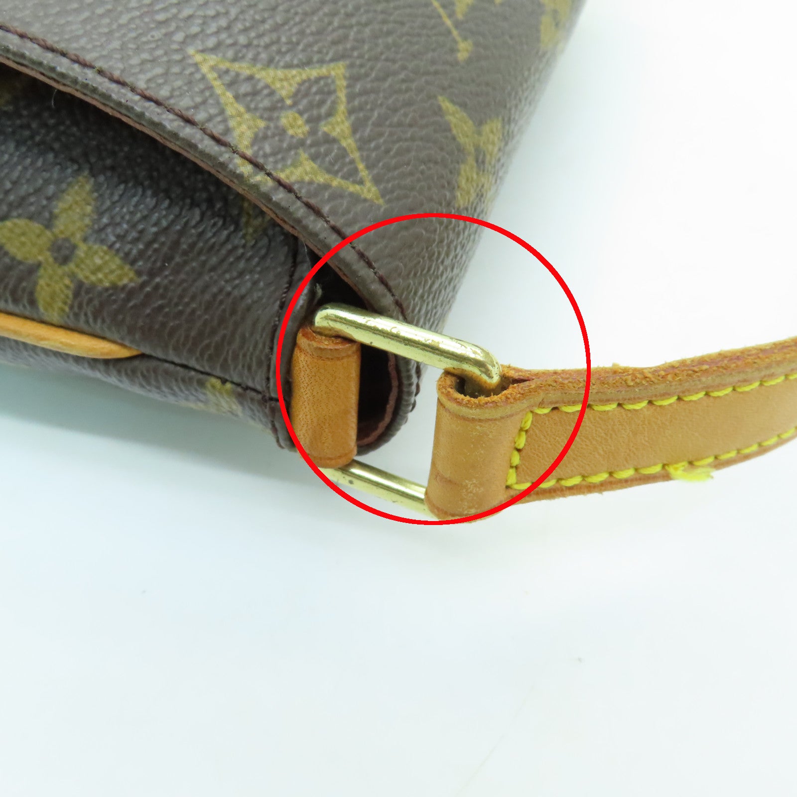 LOUIS VUITTON Monogram Musette Salsa金扣肩背袋棕色