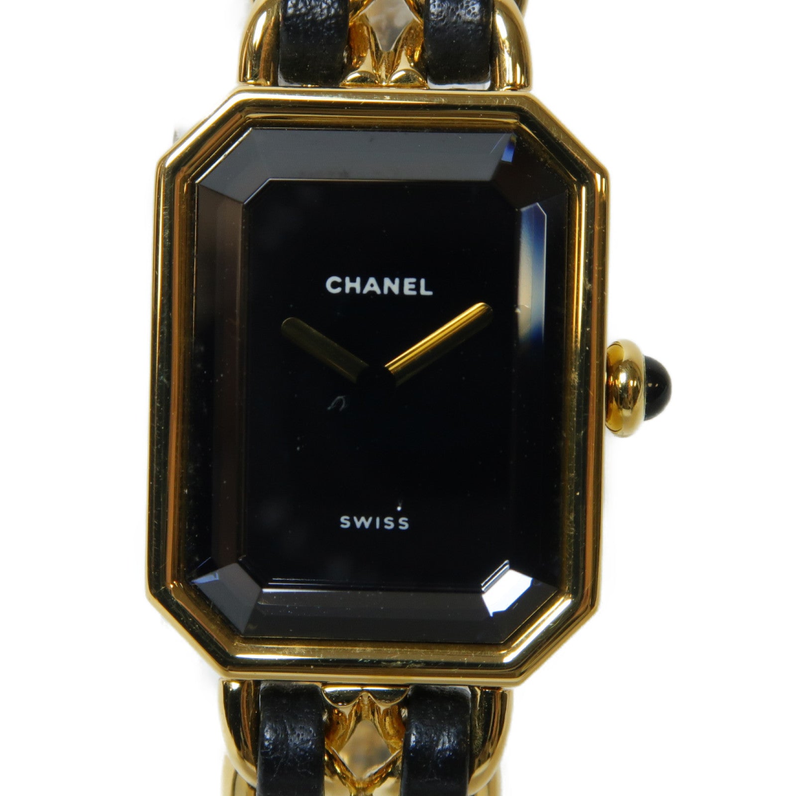CHANEL Premiere M鍍金手錶石英機芯黑色