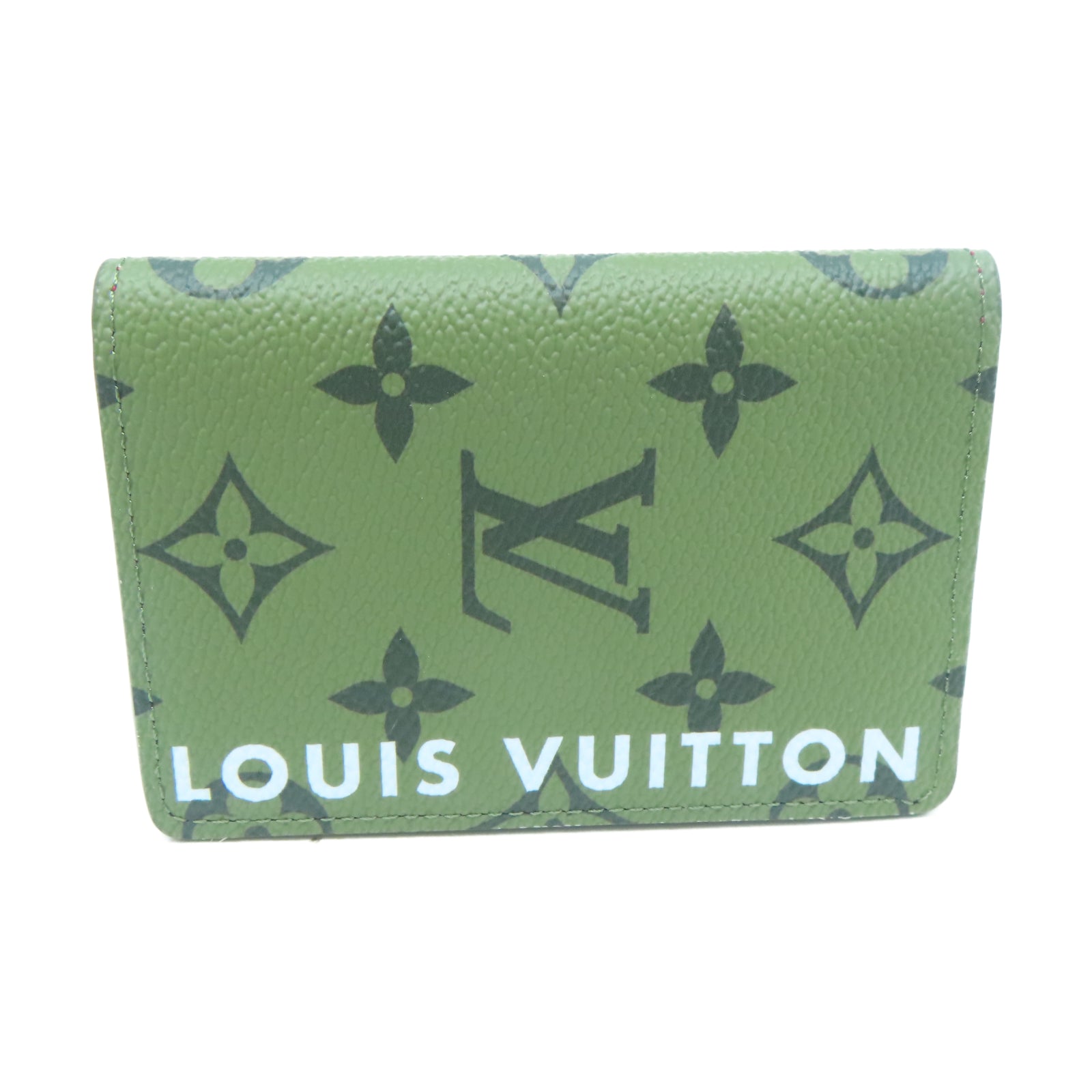 LOUIS VUITTON Monogram Pocket Organizer卡片套綠色/紅色