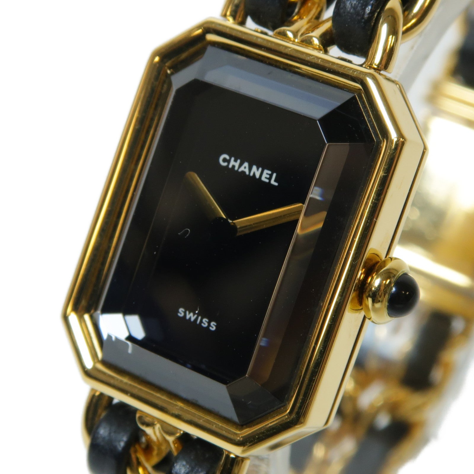 CHANEL Premiere M鍍金手錶石英機芯黑色