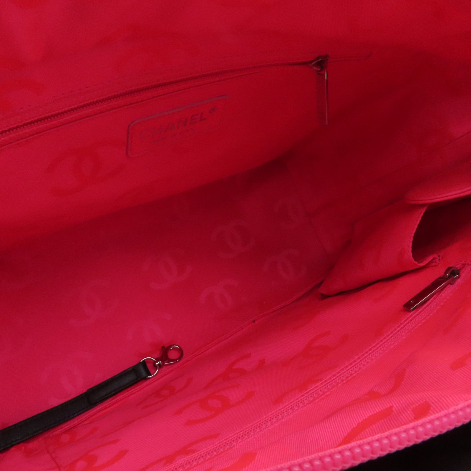 CHANEL 菱格牛皮皮革Cambon Line Tote Bag手挽袋/肩背袋黑色