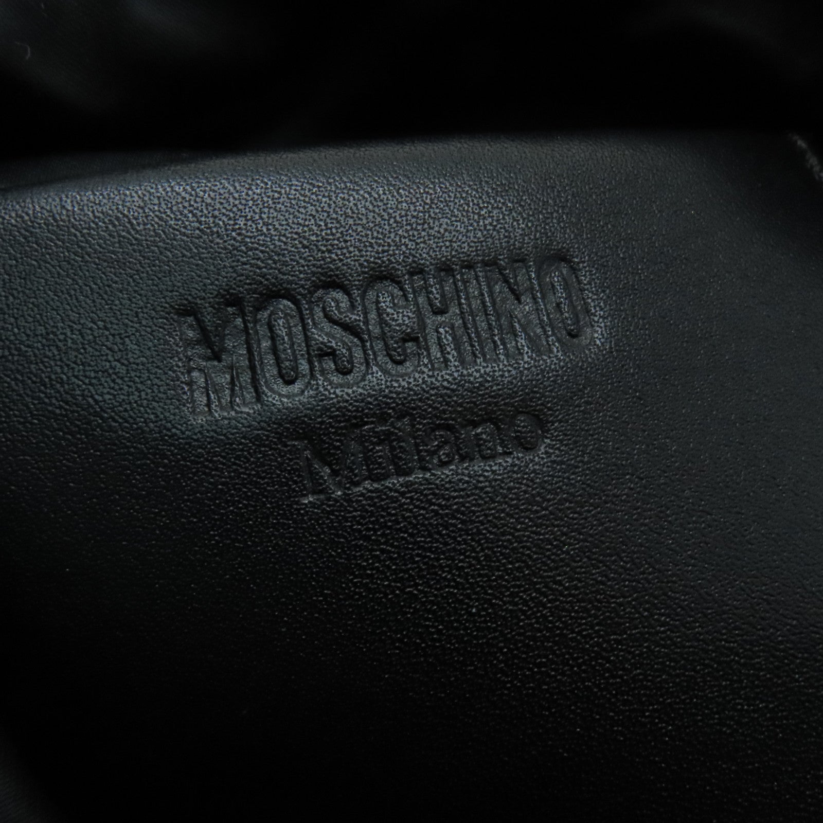 MOSCHINO 帆布Backpack金扣背包黑色