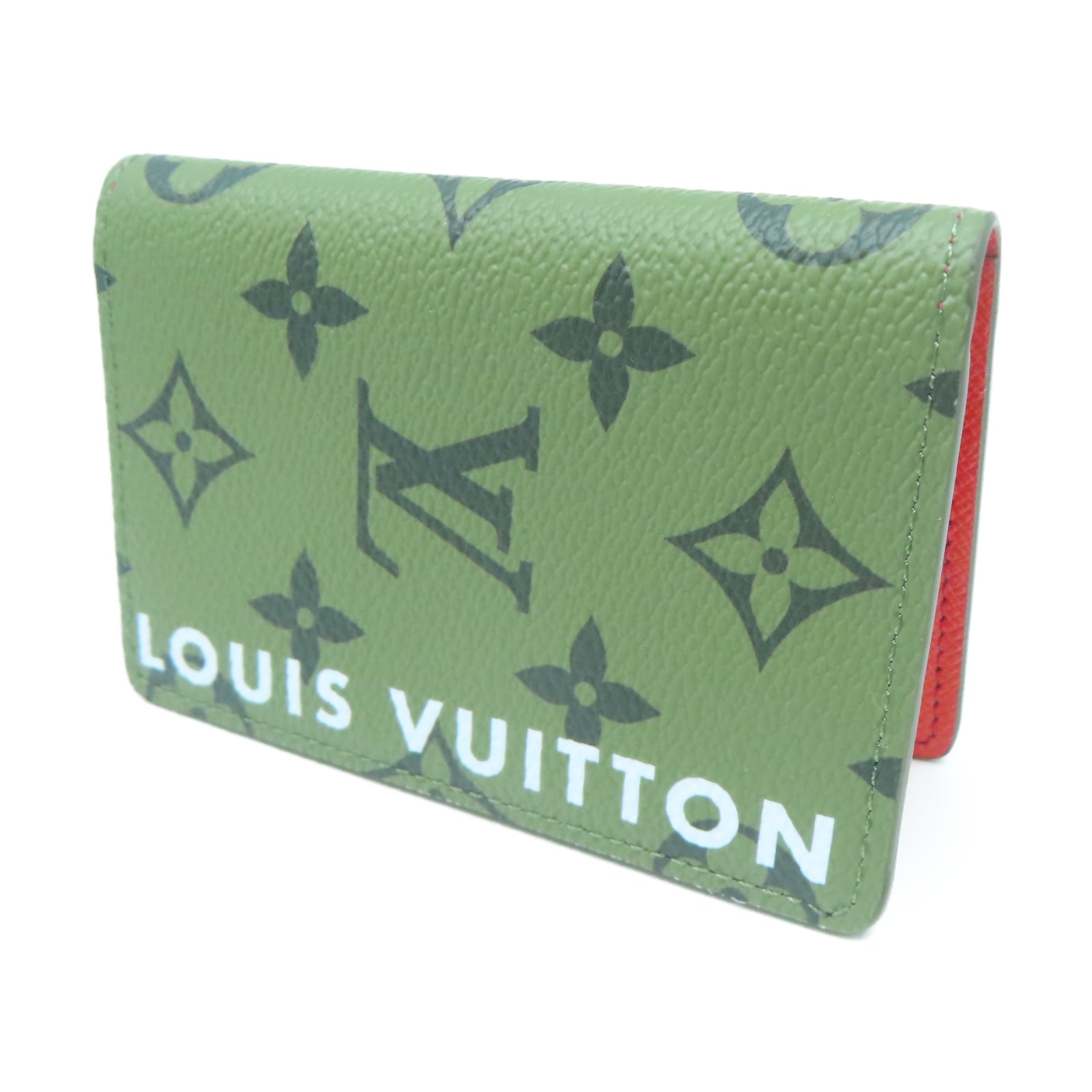 LOUIS VUITTON Monogram Pocket Organizer卡片套綠色/紅色