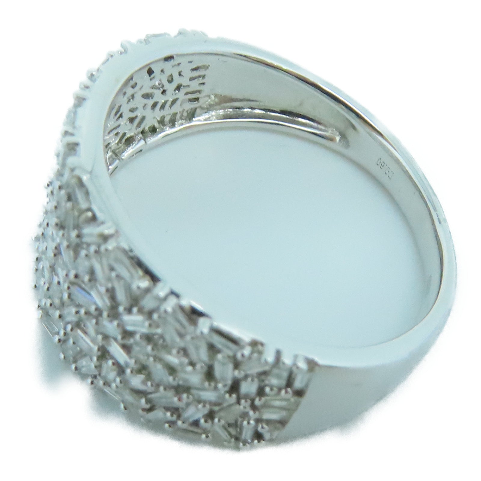 JEWELRY 18K White Gold Diamond Ring 0.60ct Diamond Ring US#7
