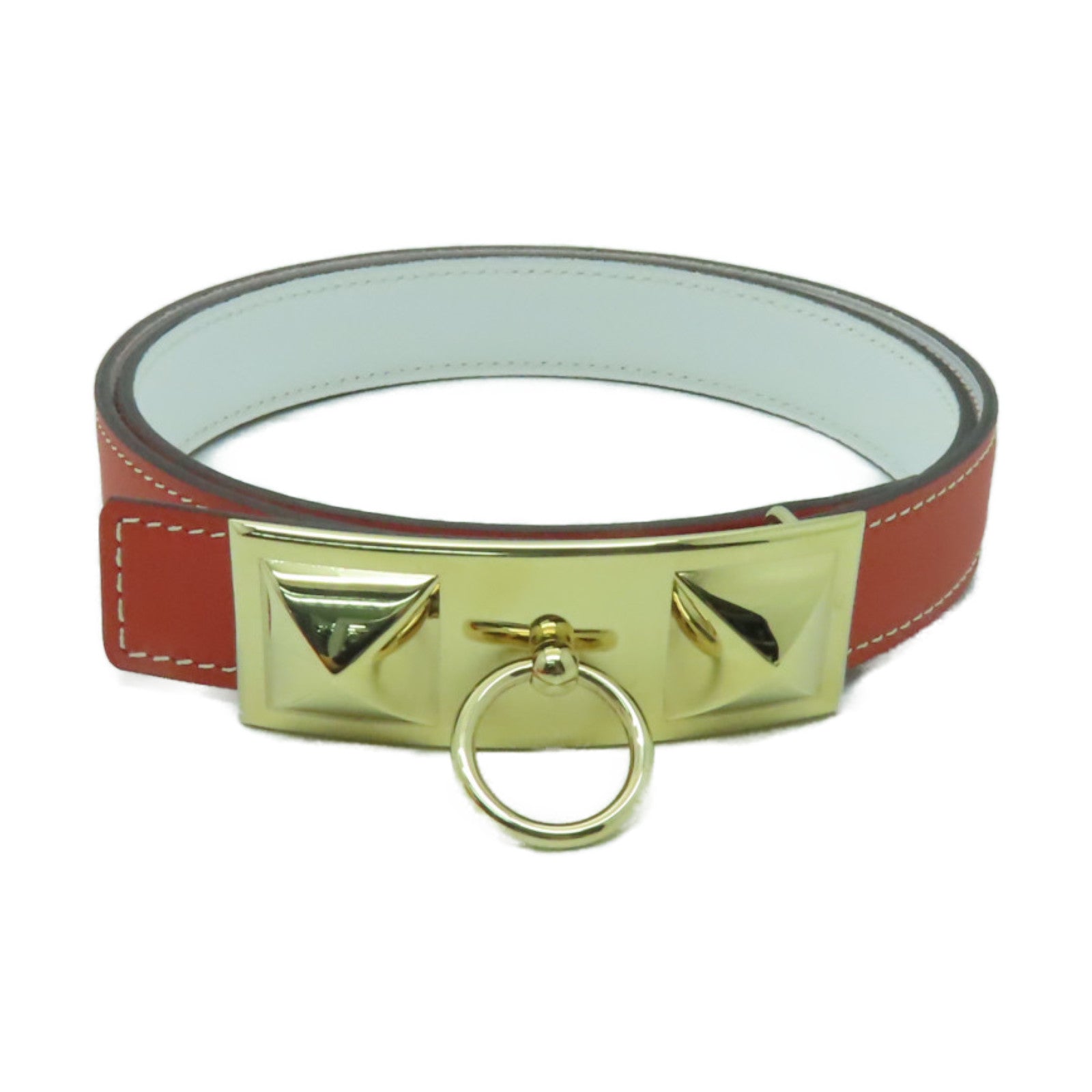 HERMES Swift皮革Belt 80cm金扣皮帶Rose Jaipur粉紅色