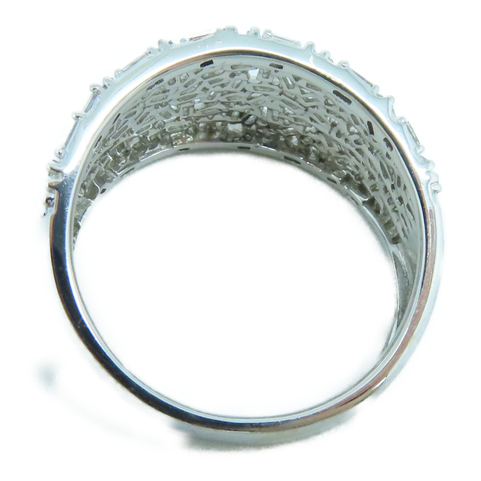 JEWELRY 18K White Gold Diamond Ring 0.60ct Diamond Ring US#7