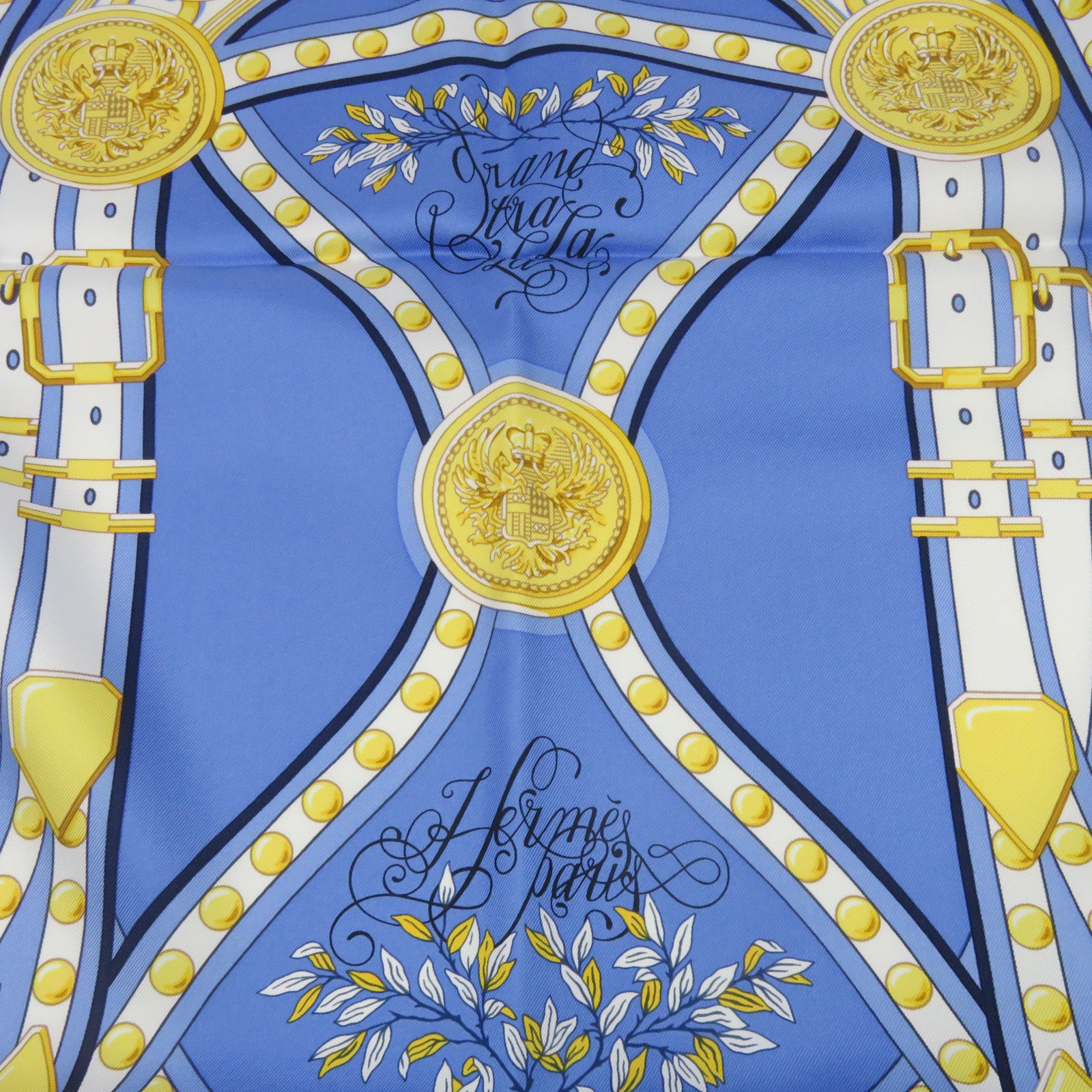 HERMES 【激減優惠】絲質Scarf絲巾藍色
