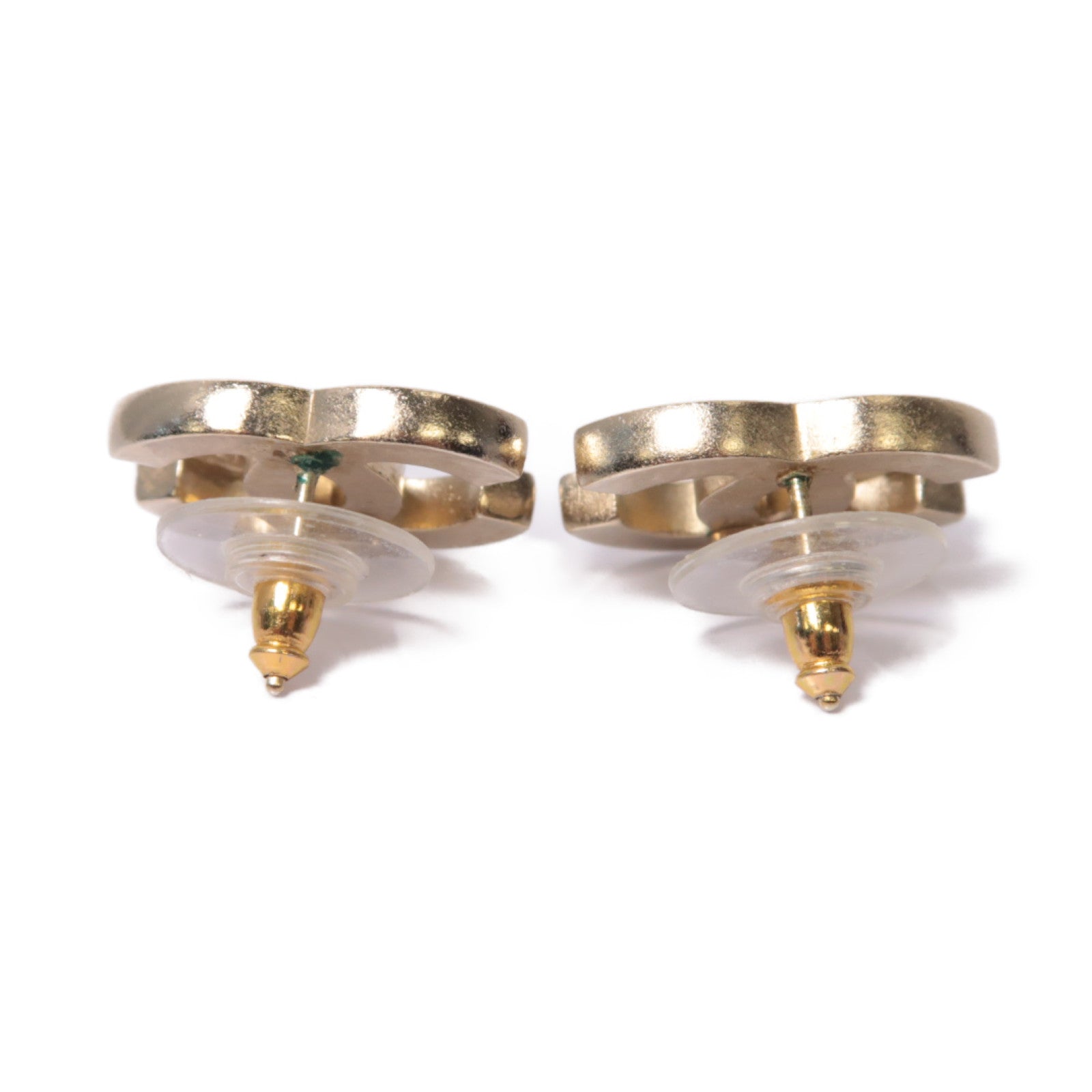 CHANEL 金屬Earrings耳環金色/黒色