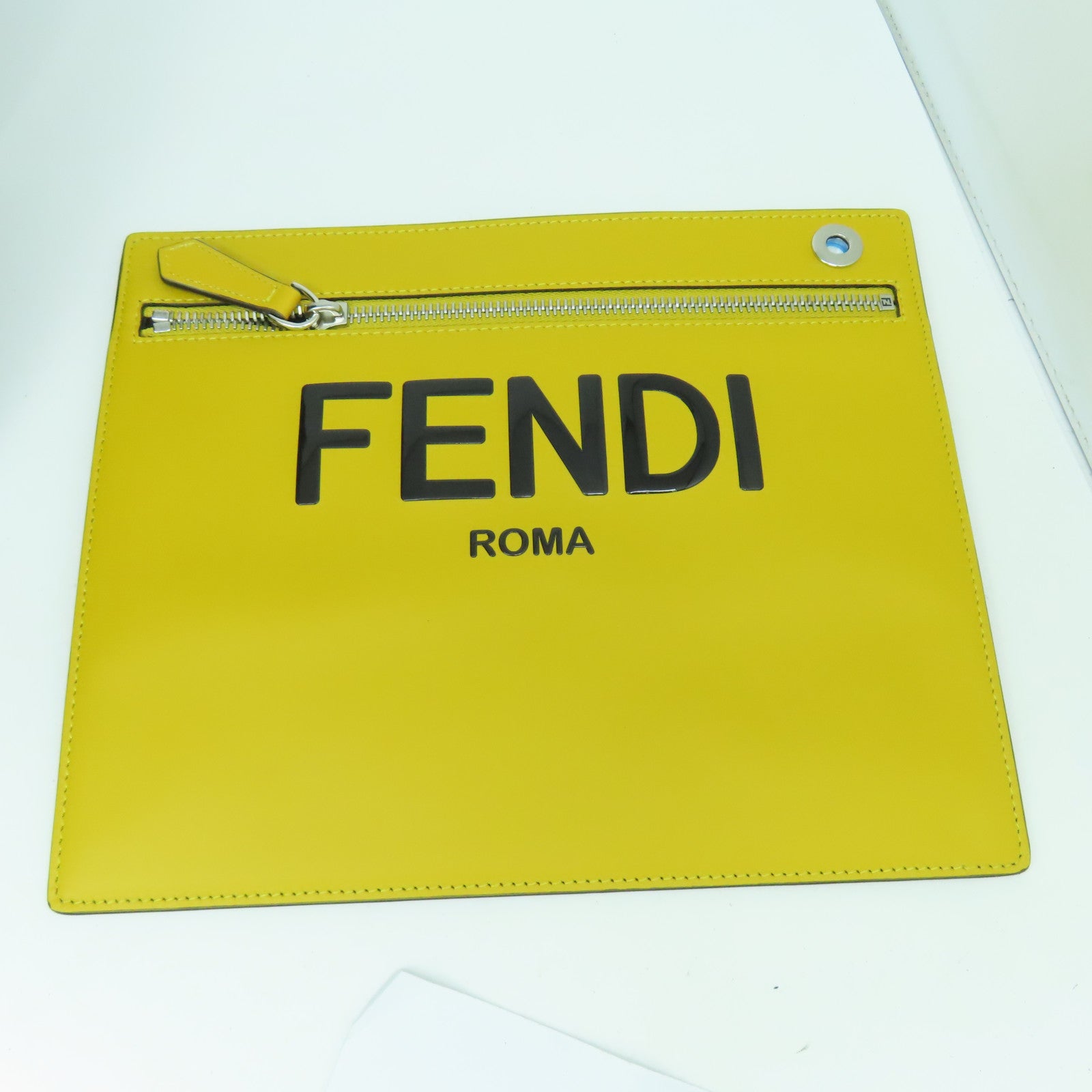 FENDI 尼龍Peekaboo銀扣手挽肩背兩用袋綠色