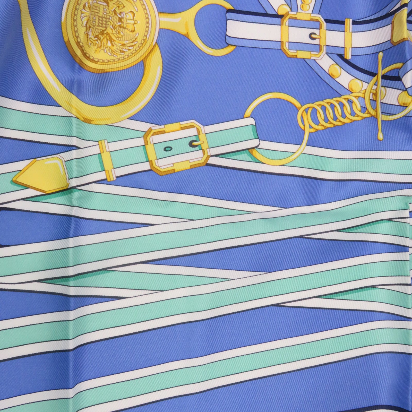 HERMES 【激減優惠】絲質Scarf絲巾藍色