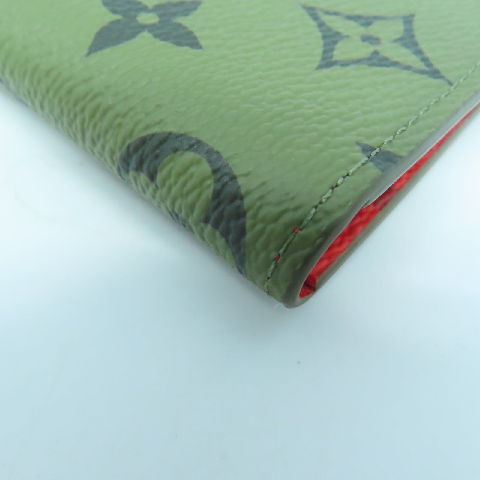 LOUIS VUITTON Monogram Pocket Organizer卡片套綠色/紅色