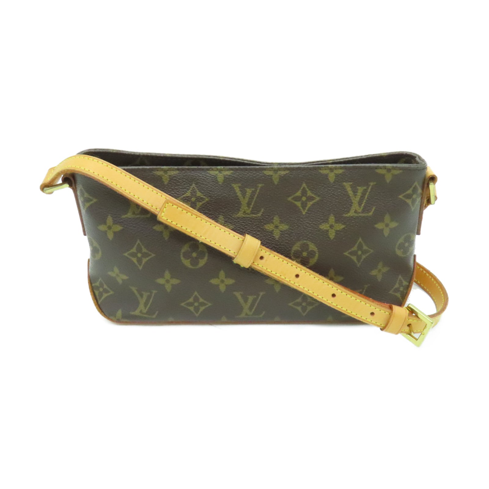LOUIS VUITTON Monogram Trotteur金扣肩背袋啡色