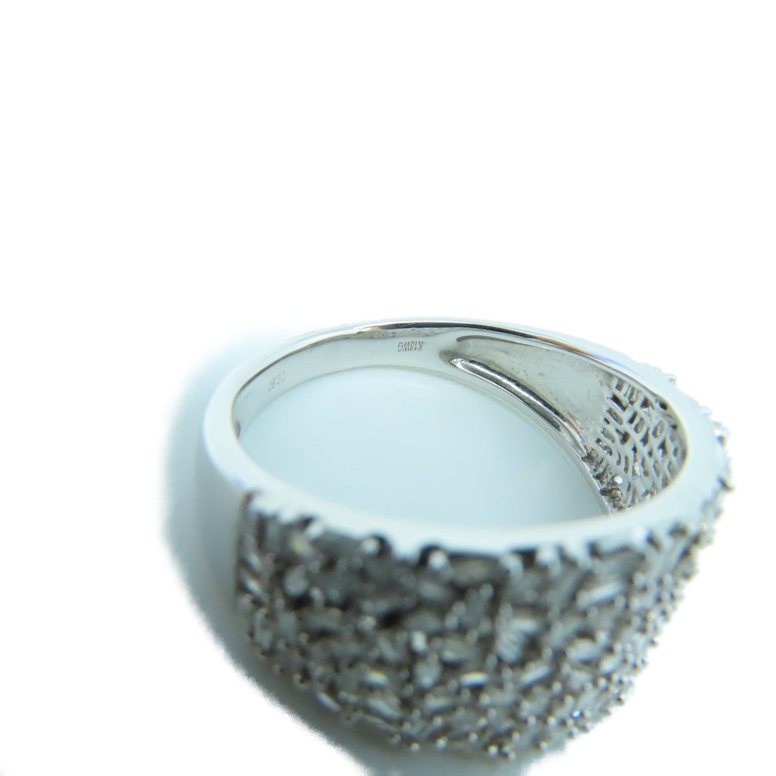 JEWELRY 18K White Gold Diamond Ring 0.60ct Diamond Ring US#7