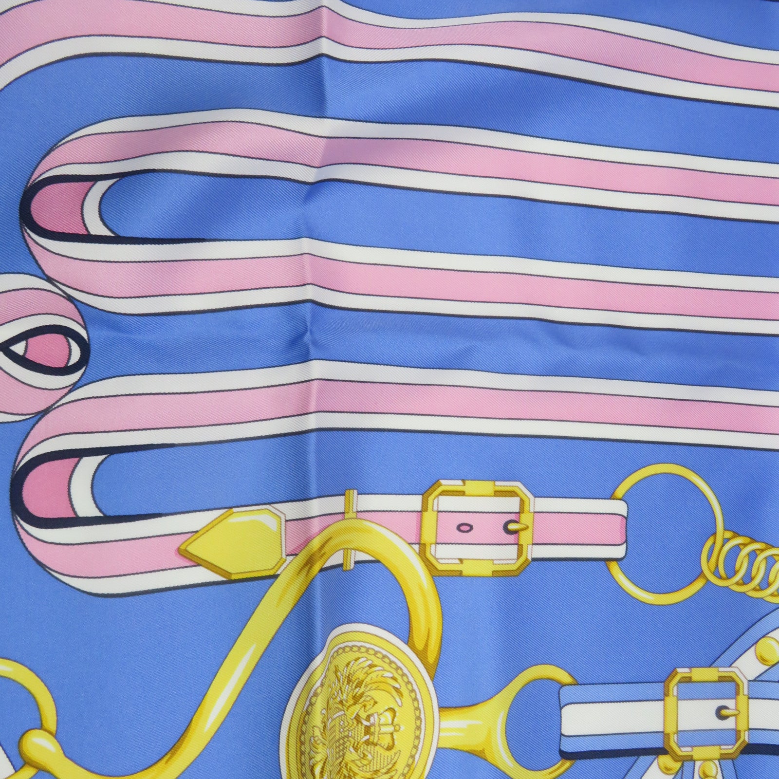 HERMES 【激減優惠】絲質Scarf絲巾藍色