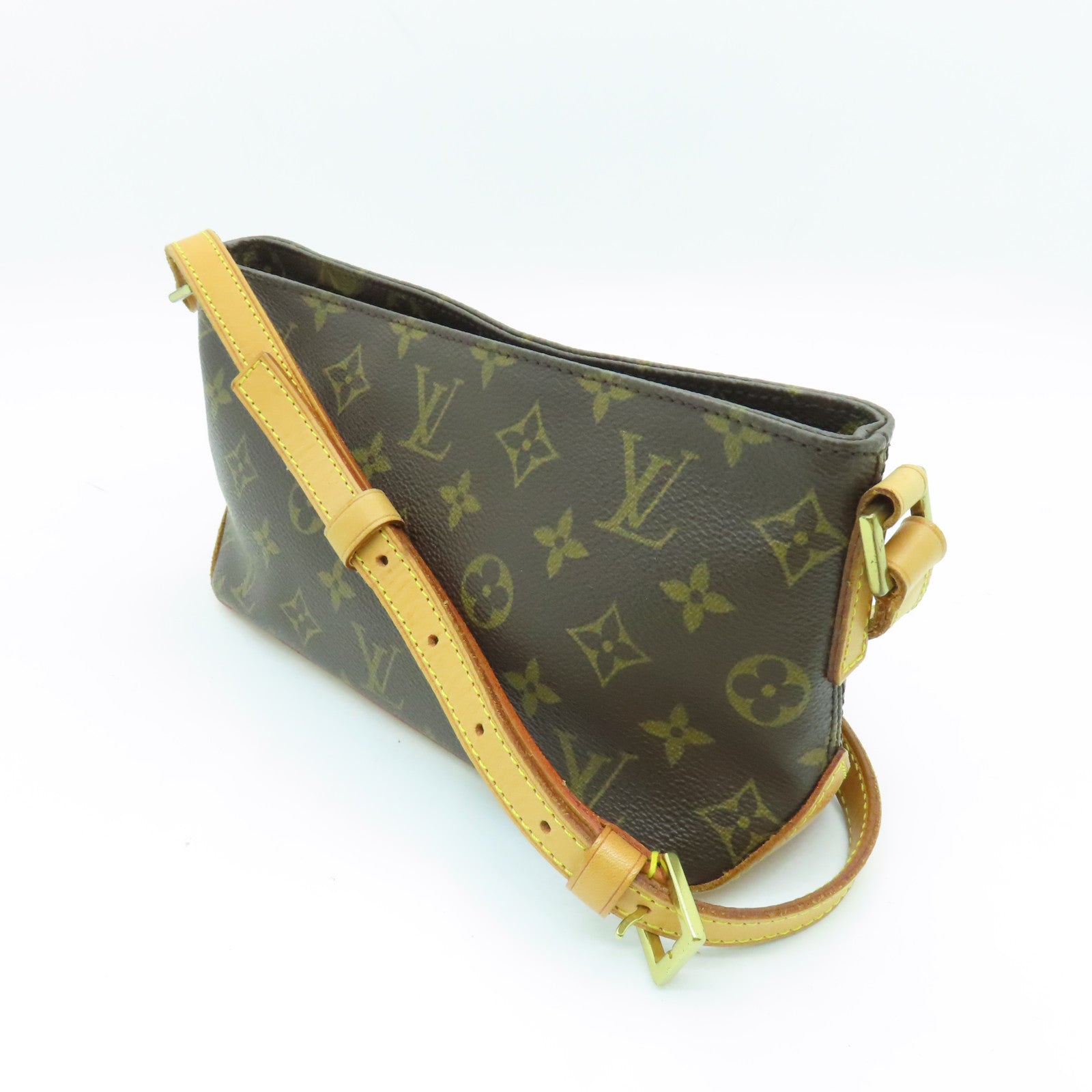LOUIS VUITTON Monogram Trotteur金扣肩背袋啡色