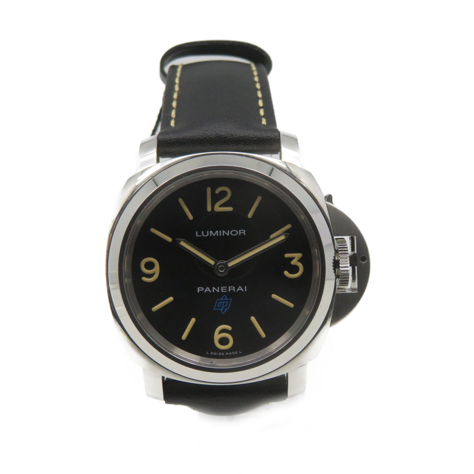 PANERAI PAM634 Watch不鏽鋼/牛皮皮革自動機芯手錶黑色