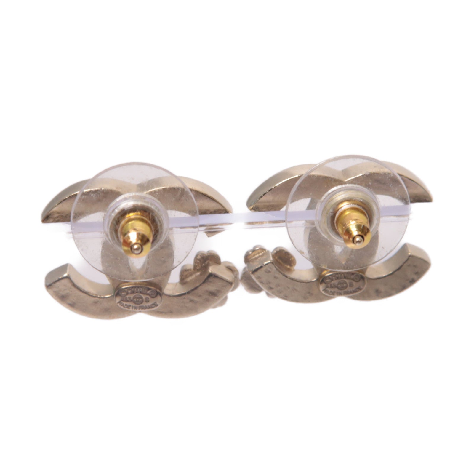 CHANEL 金屬Earrings耳環金色/黒色