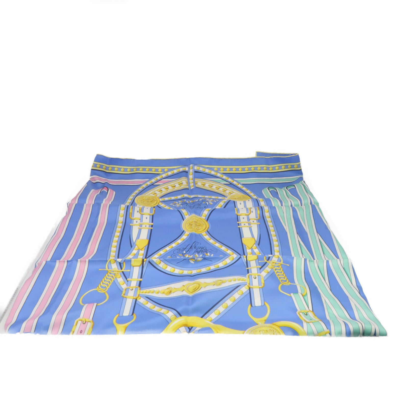 HERMES 【激減優惠】絲質Scarf絲巾藍色
