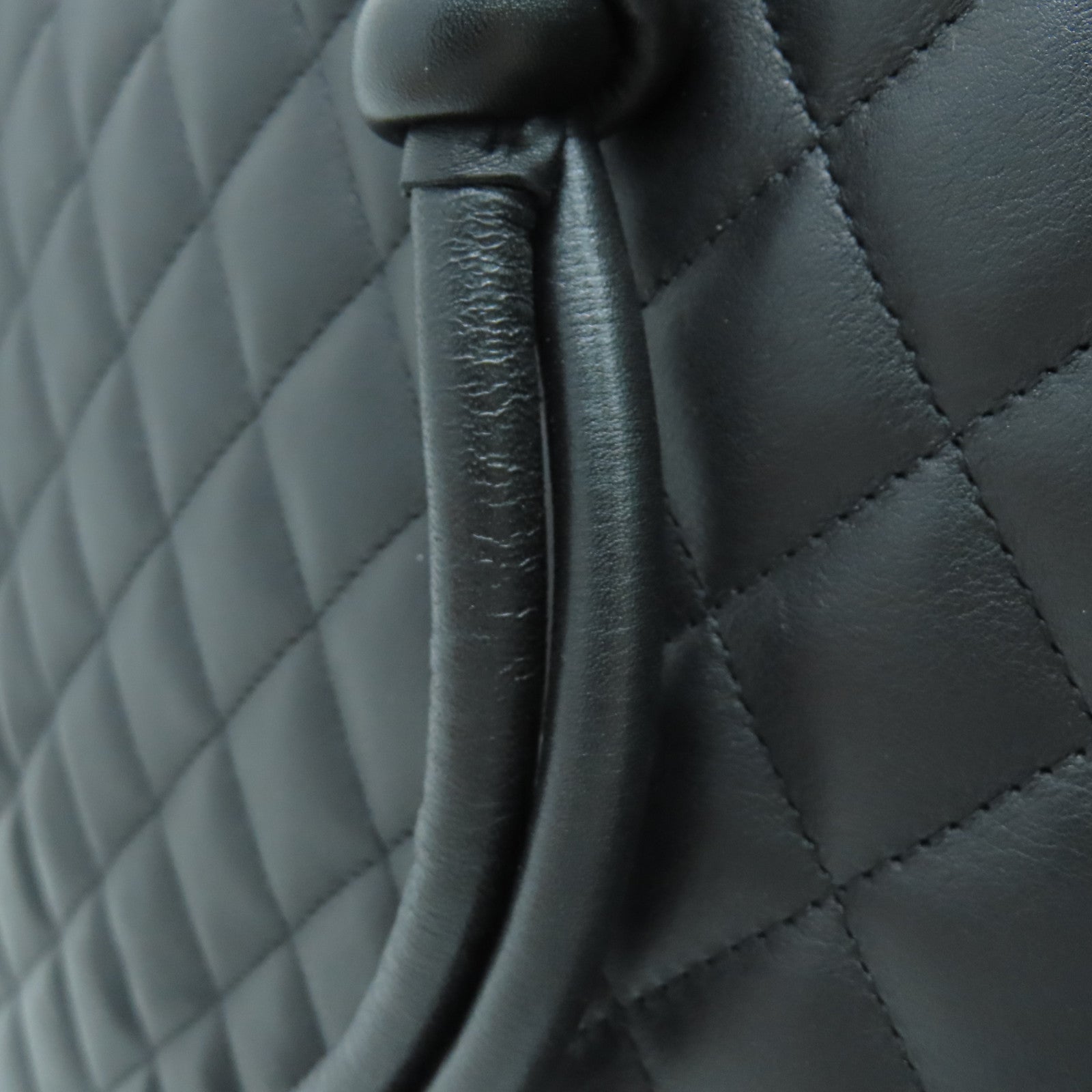 CHANEL 菱格牛皮皮革Cambon Line Tote Bag手挽袋/肩背袋黑色