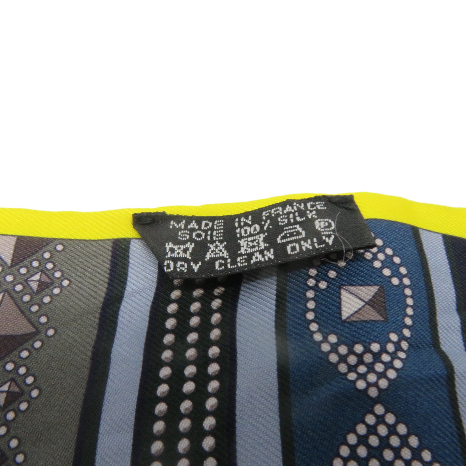 HERMES 絲質Twilly Scarf絲巾黃色/彩色