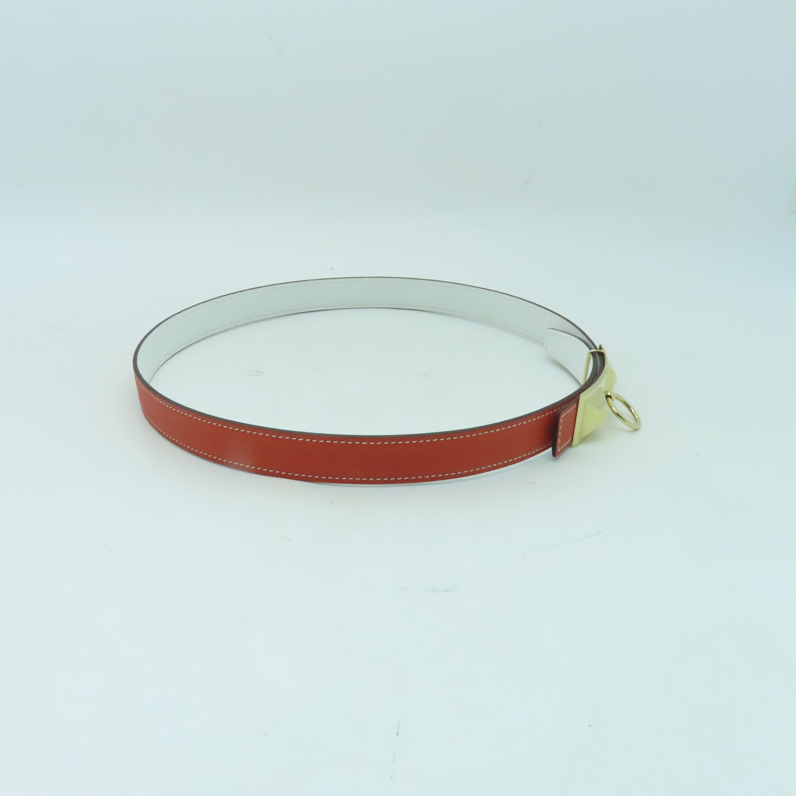 HERMES Swift皮革Belt 80cm金扣皮帶Rose Jaipur粉紅色