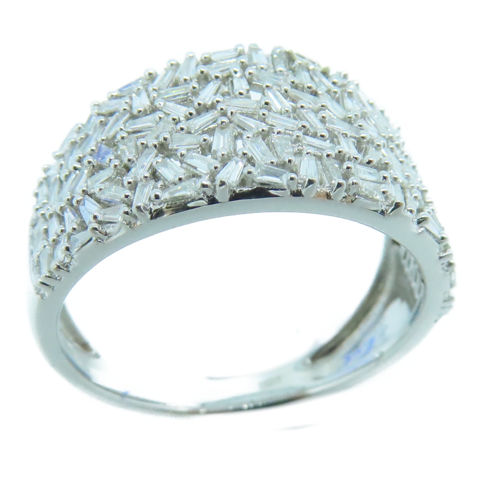 JEWELRY 18K White Gold Diamond Ring 0.60ct Diamond Ring US#7