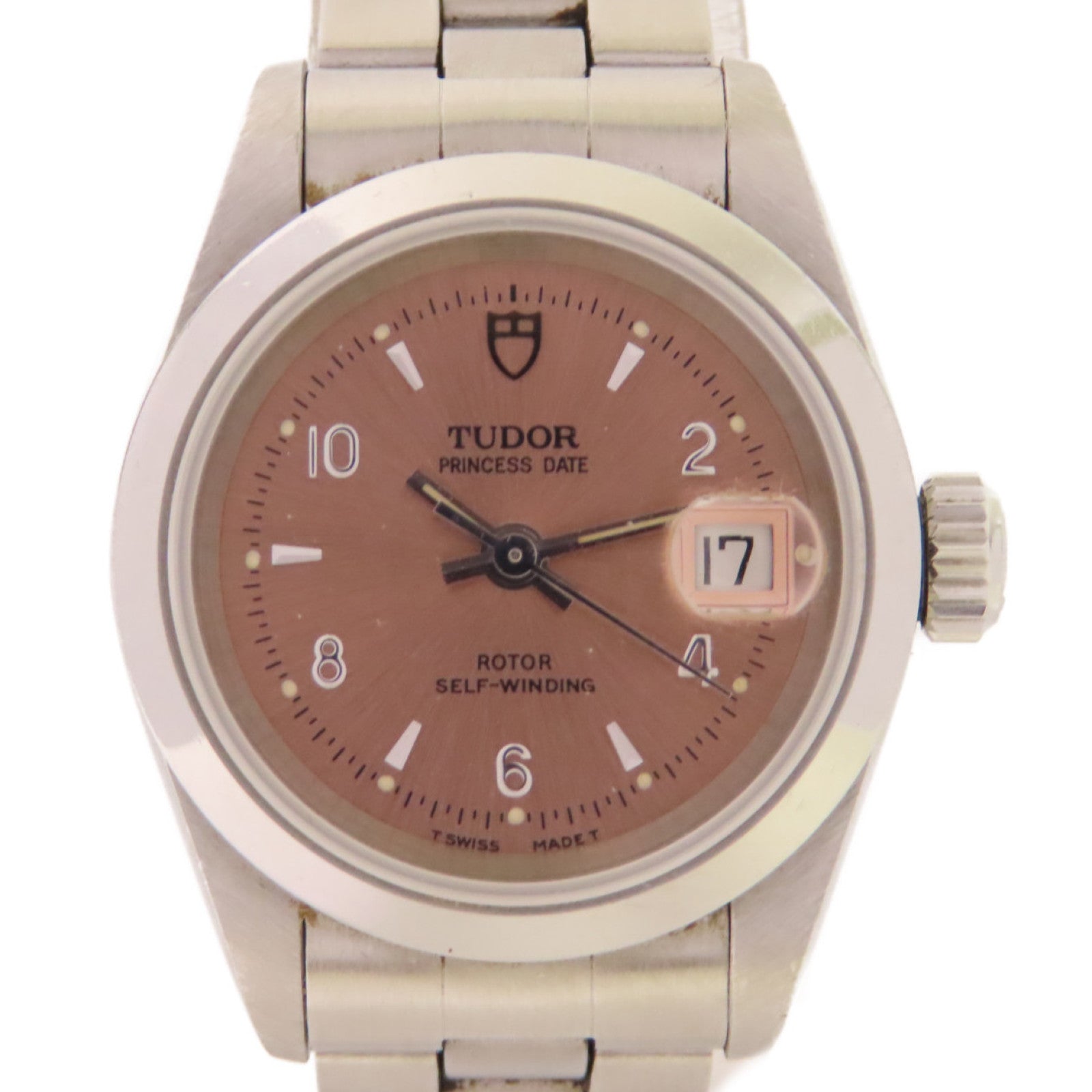 TUDOR Prince Date Watch自動機芯手錶粉紅色/銀色