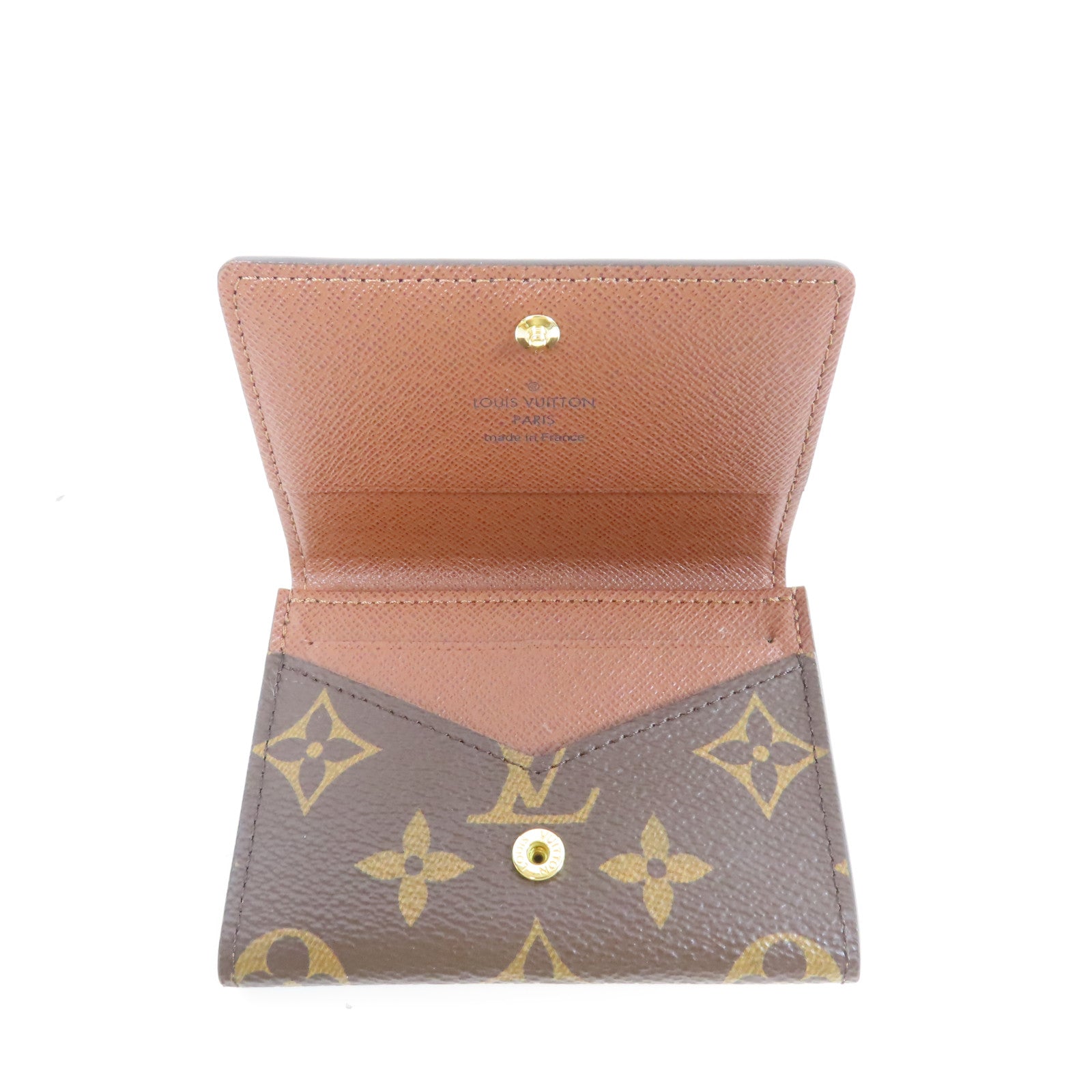 LOUIS VUITTON Monogram Enveloppe CARTE De Visite金扣卡片套啡色